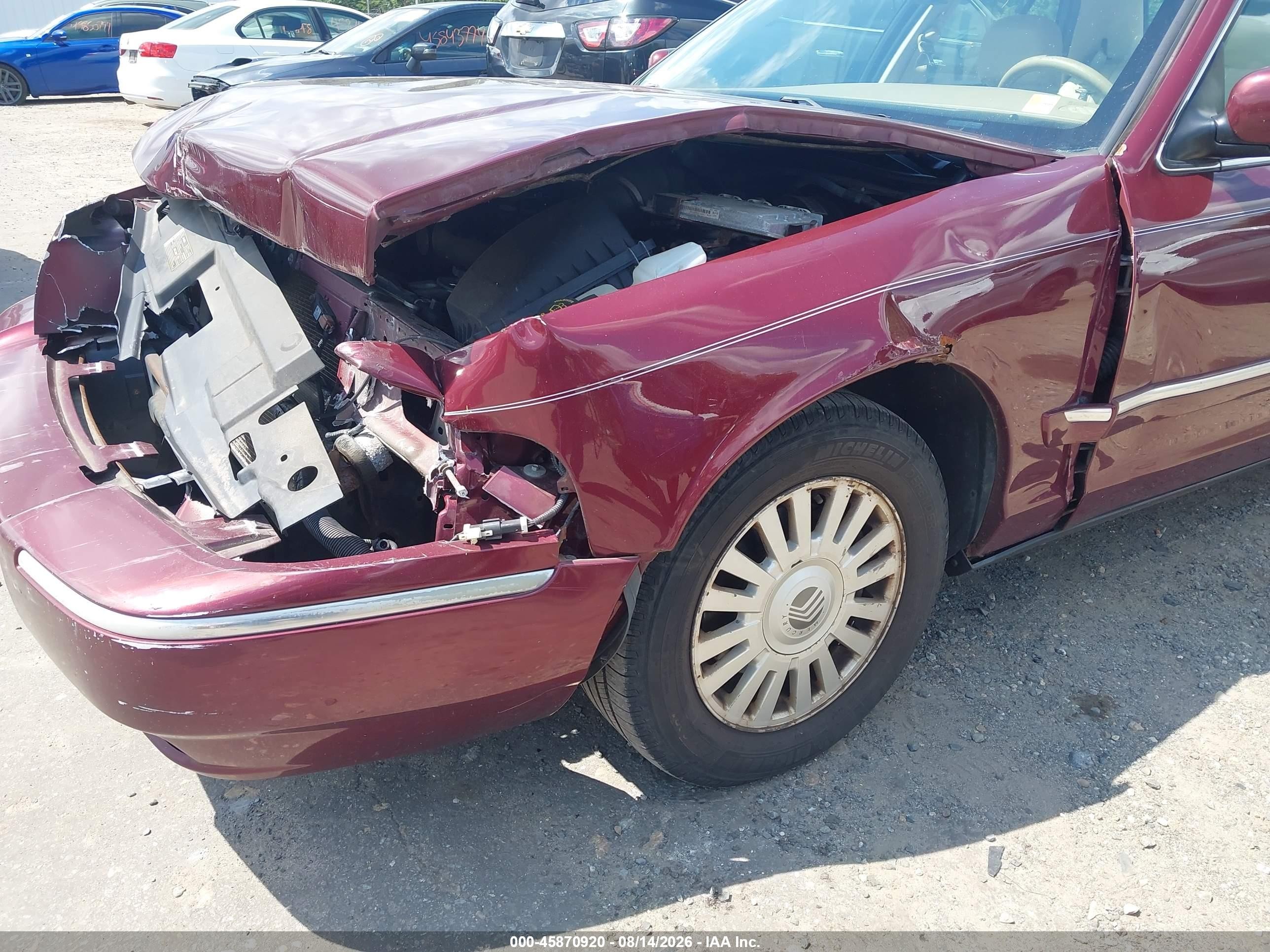 2007 Mercury Grand Marquis Ls Maroon vin: 2MEFM75V07X639954
