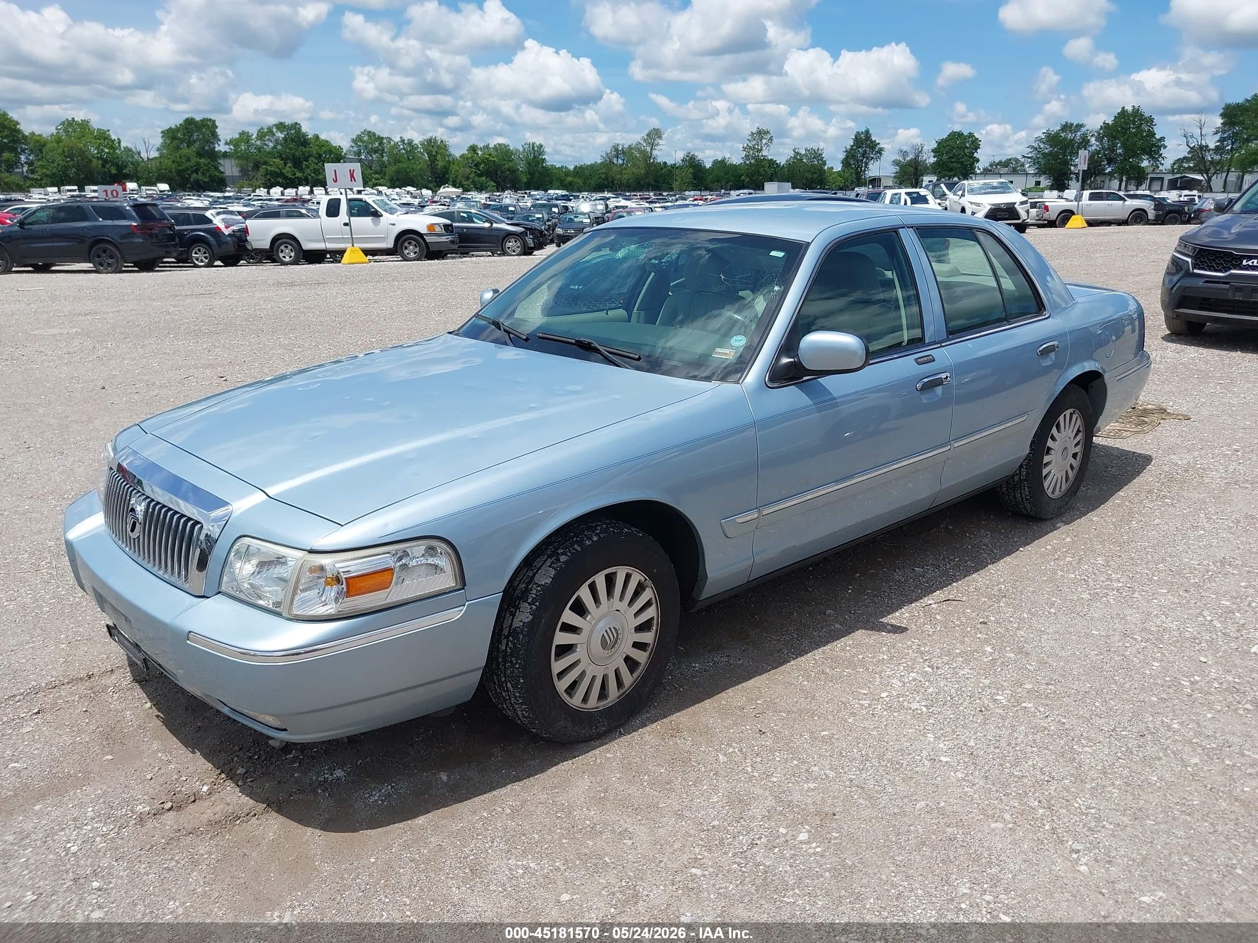 2007 Mercury Grand Marquis Ls Blue vin: 2MEFM75V17X601021