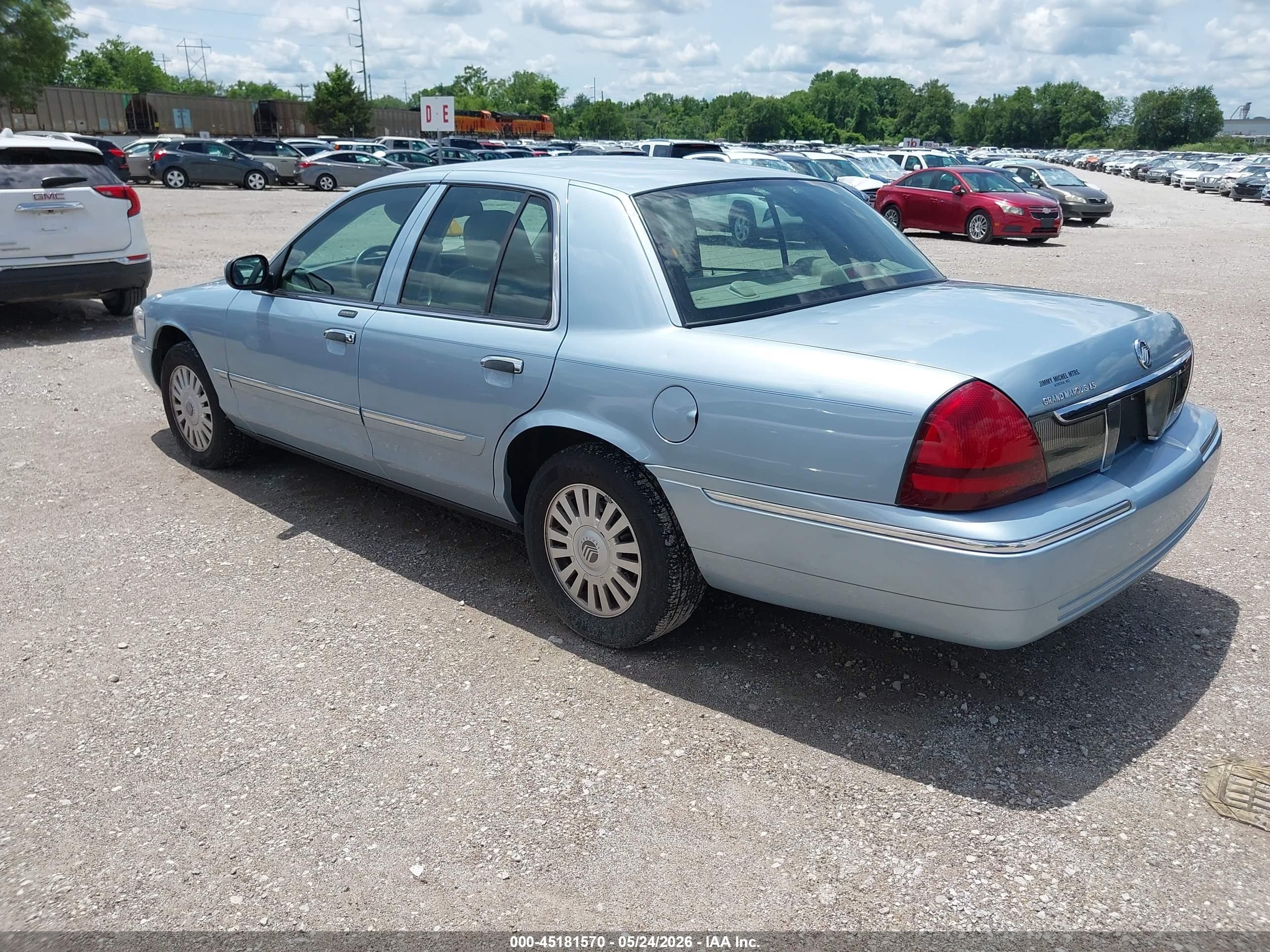 2007 Mercury Grand Marquis Ls Blue vin: 2MEFM75V17X601021
