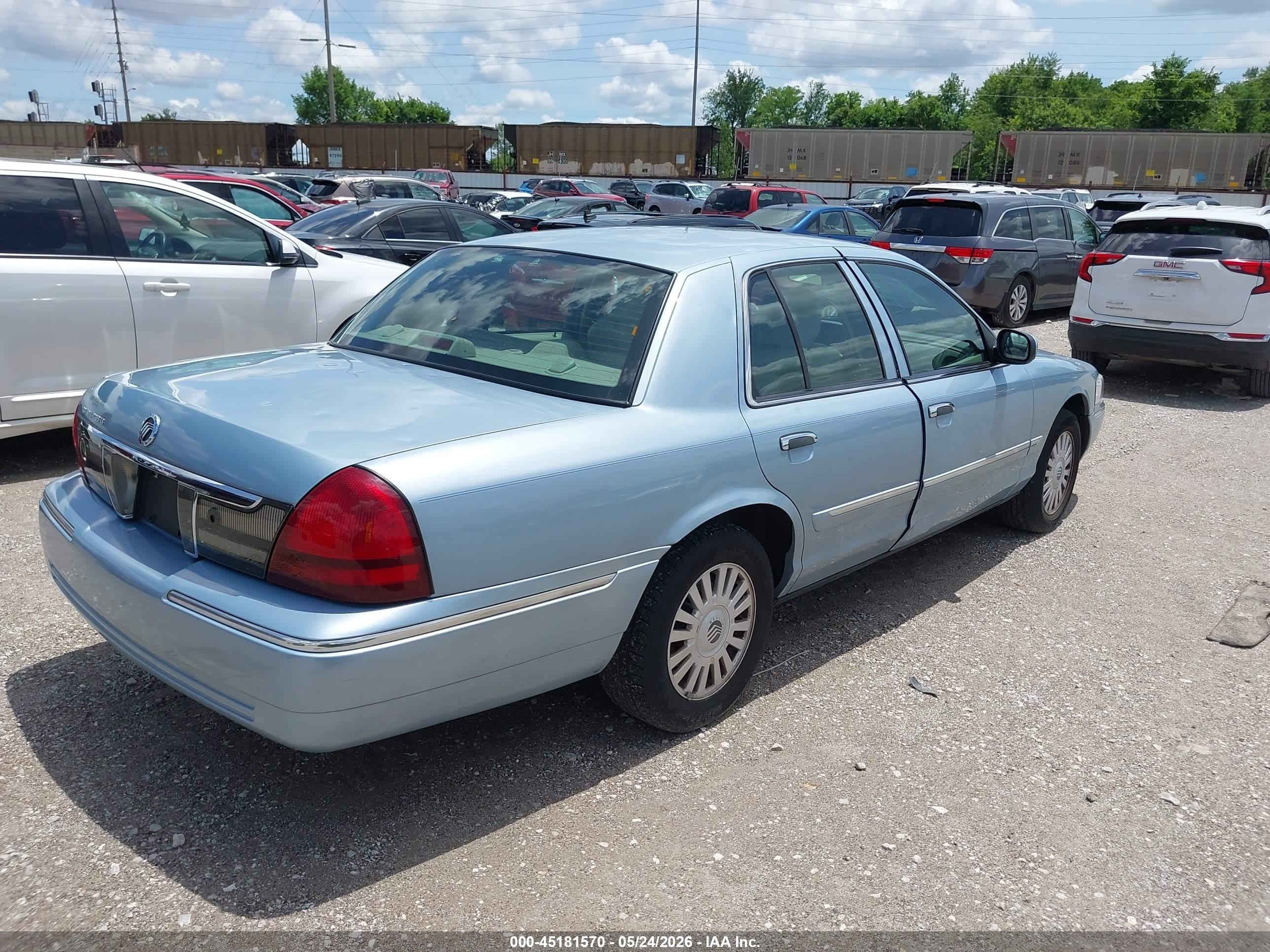 2007 Mercury Grand Marquis Ls Blue vin: 2MEFM75V17X601021