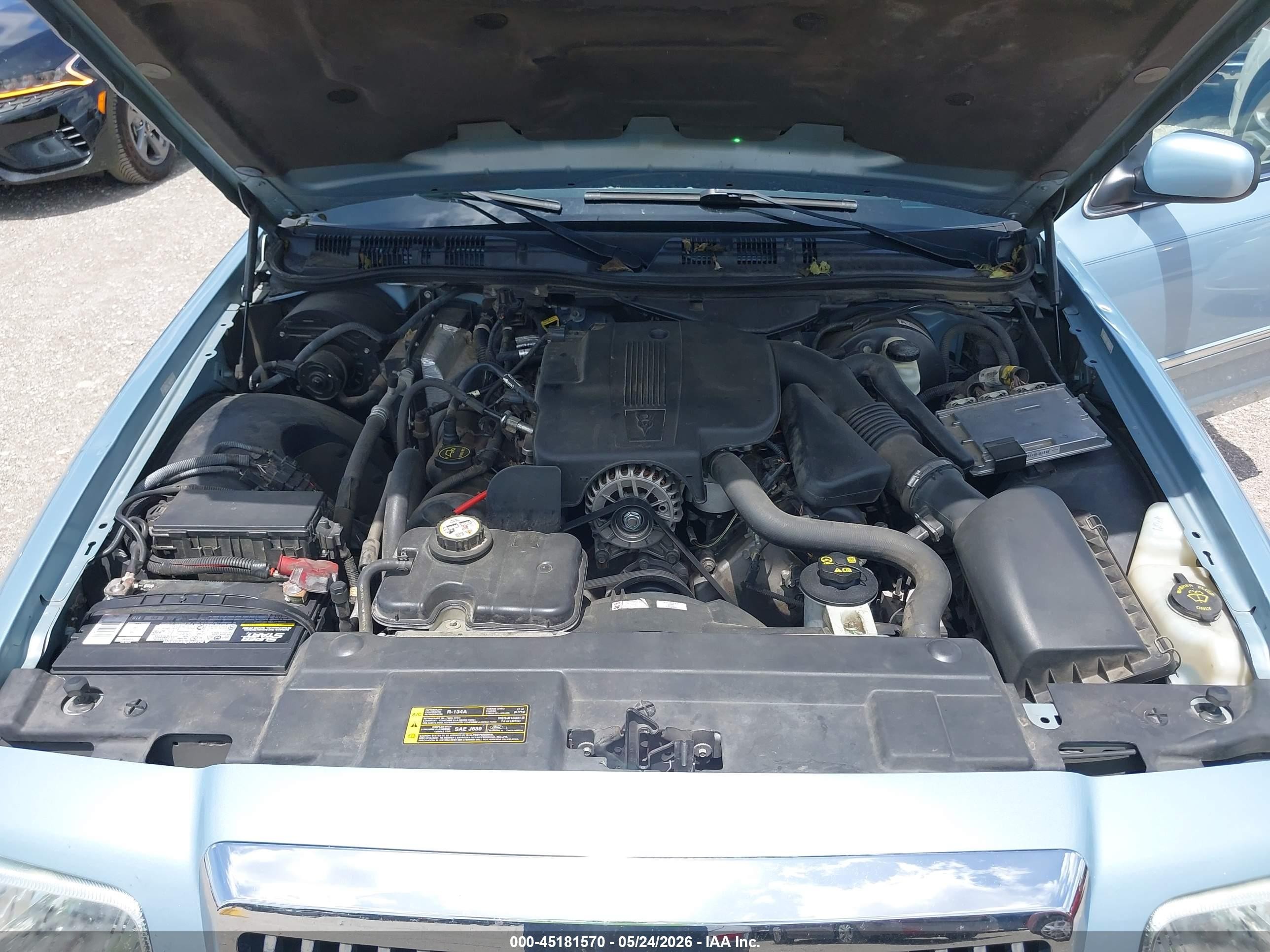 2007 Mercury Grand Marquis Ls Blue vin: 2MEFM75V17X601021