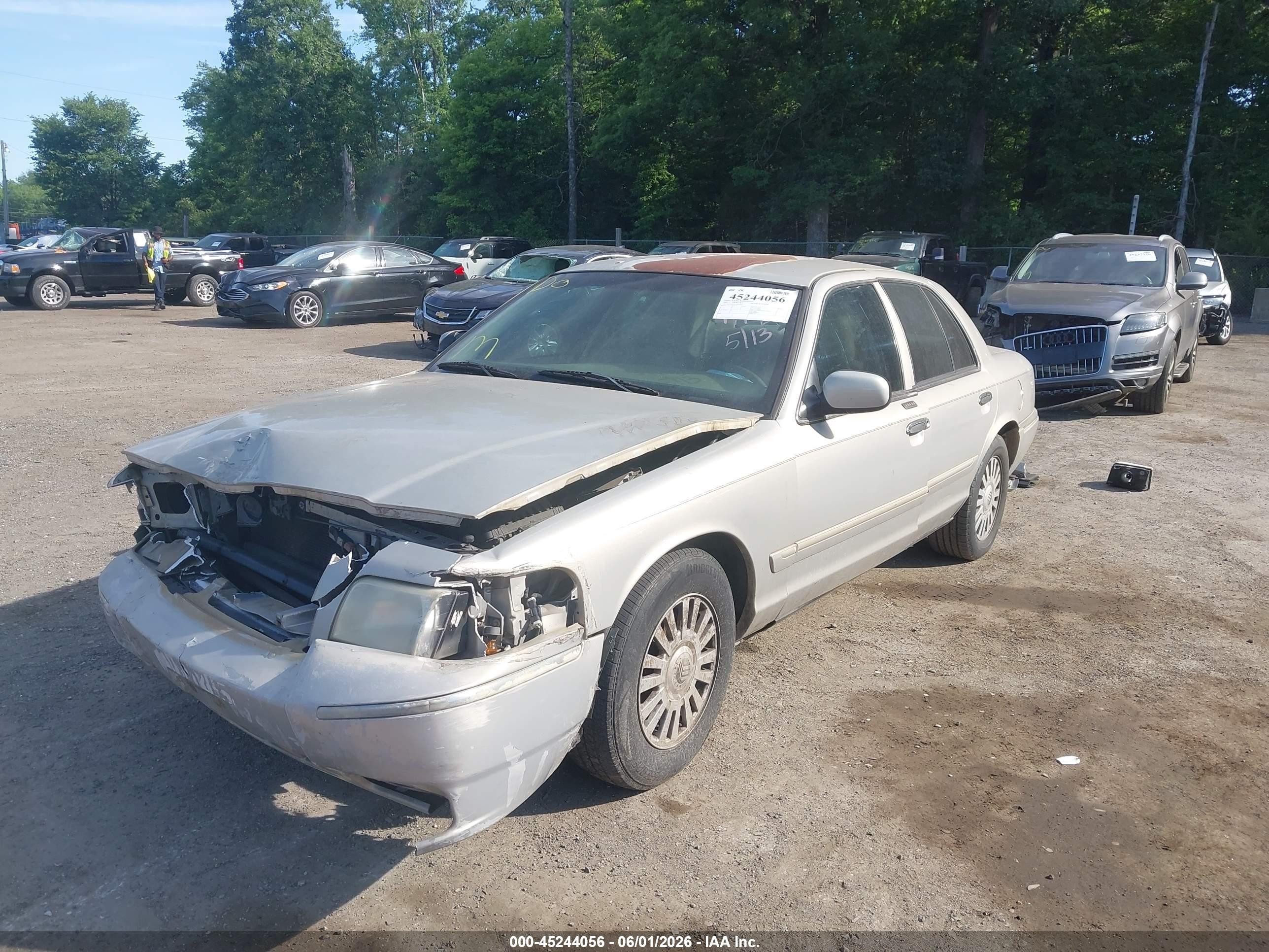2007 Mercury Grand Marquis Ls Gray vin: 2MEFM75V17X625044