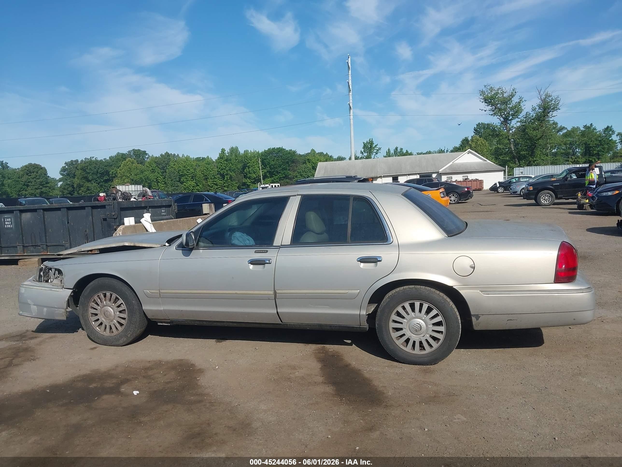 2007 Mercury Grand Marquis Ls Gray vin: 2MEFM75V17X625044