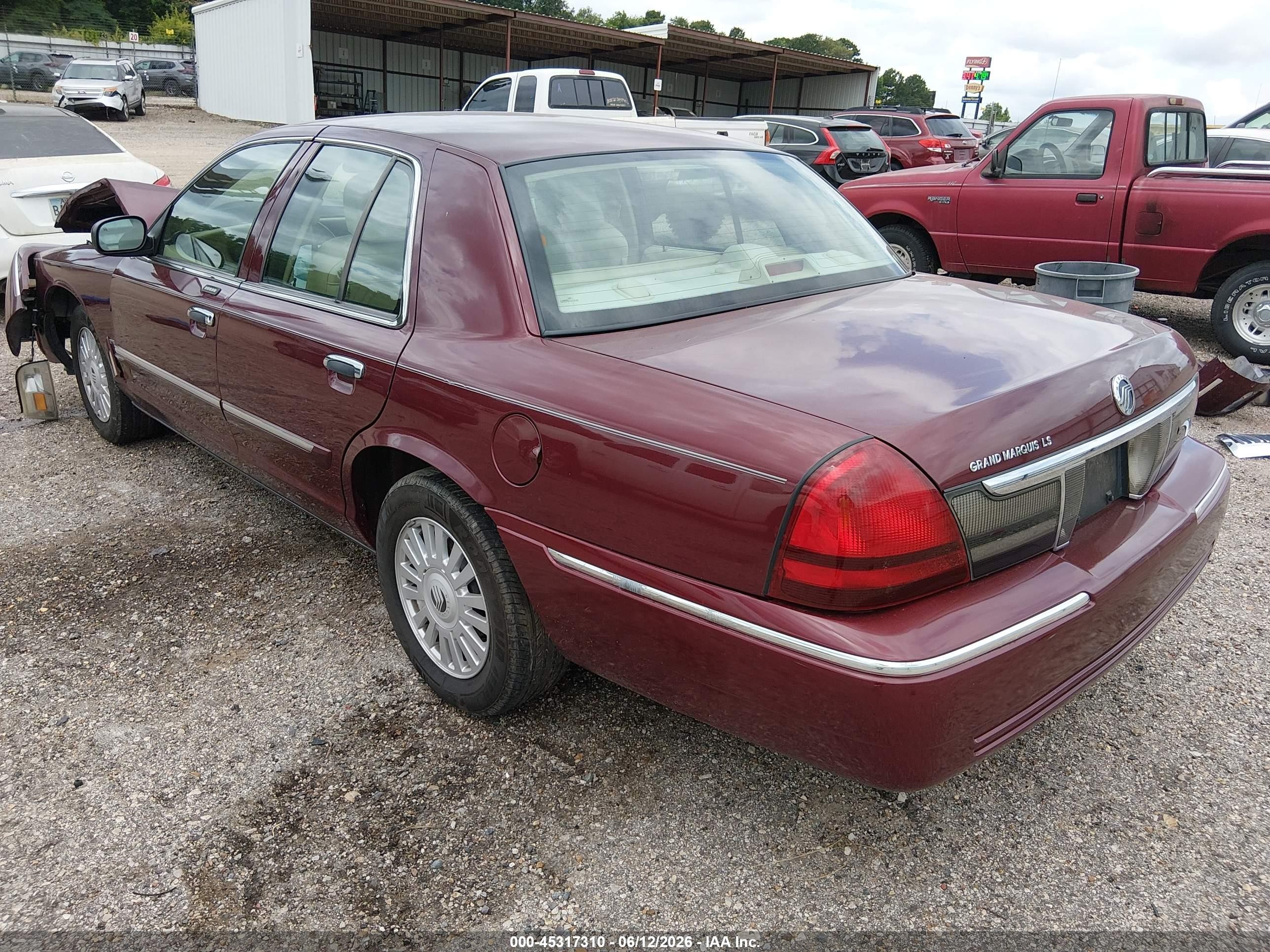 2008 Mercury Grand Marquis Ls Maroon vin: 2MEFM75V18X601859