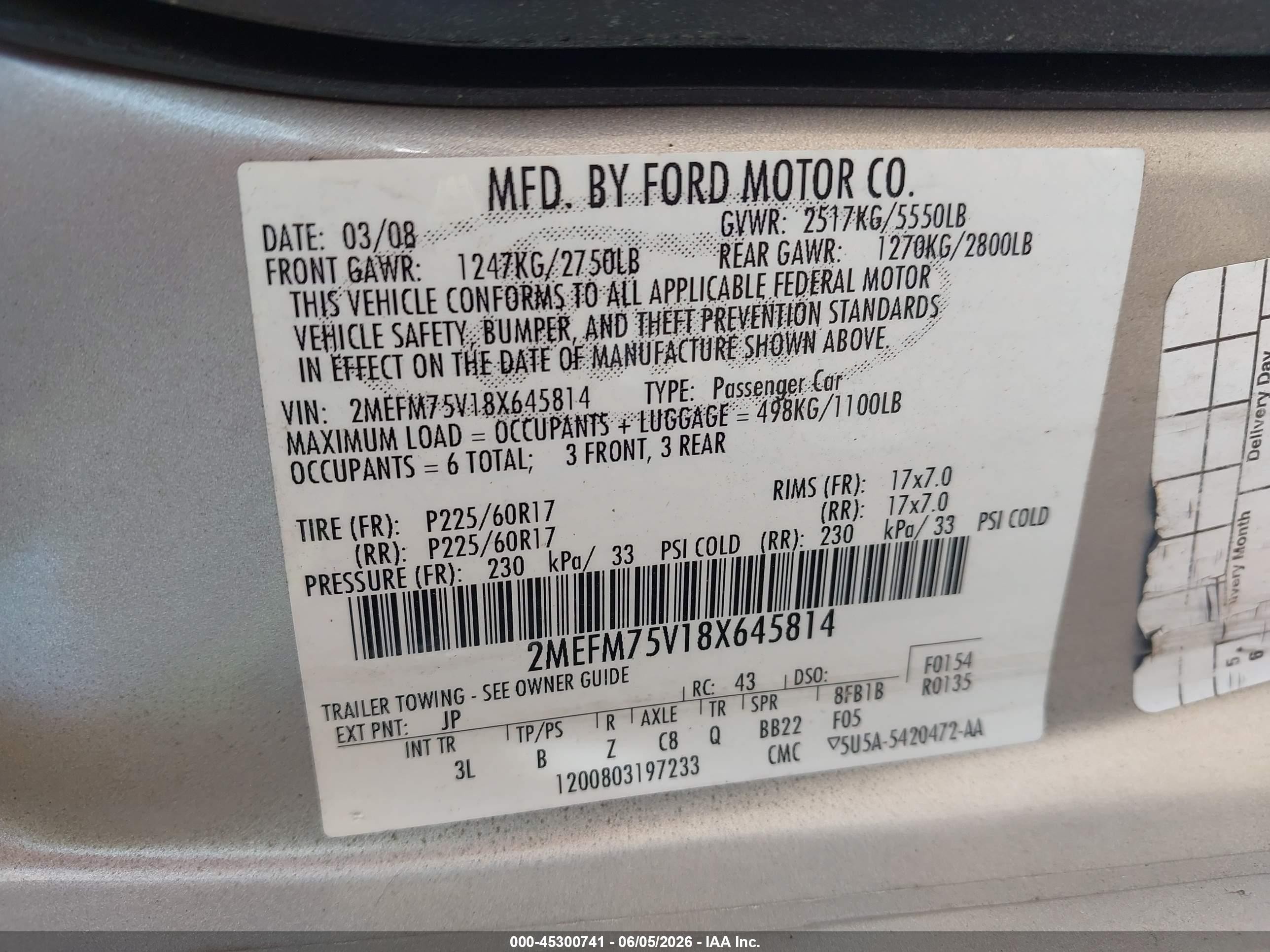 2008 Mercury Grand Marquis Ls Silver vin: 2MEFM75V18X645814