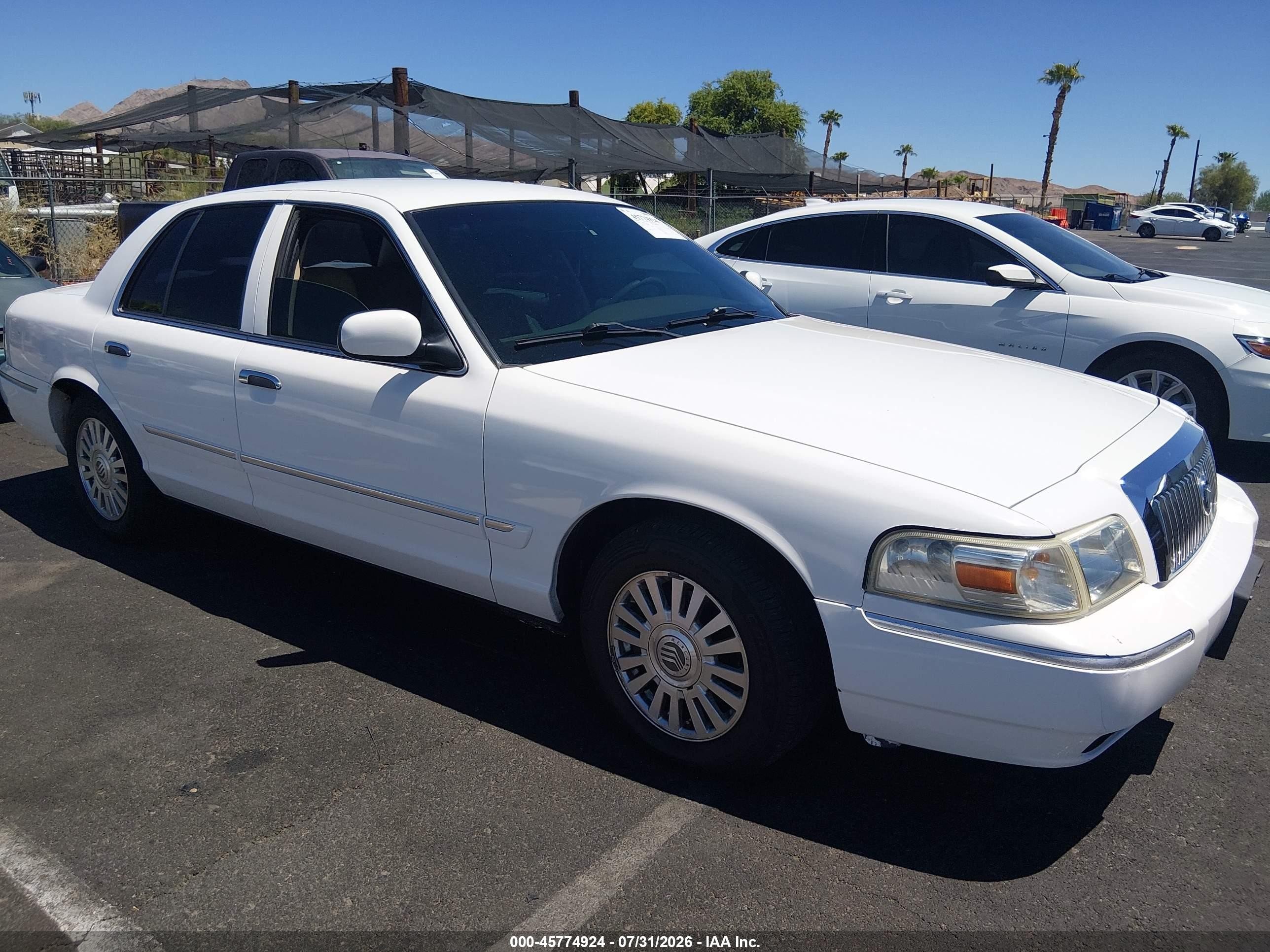 2006 Mercury Grand Marquis Ls White vin: 2MEFM75V26X634091