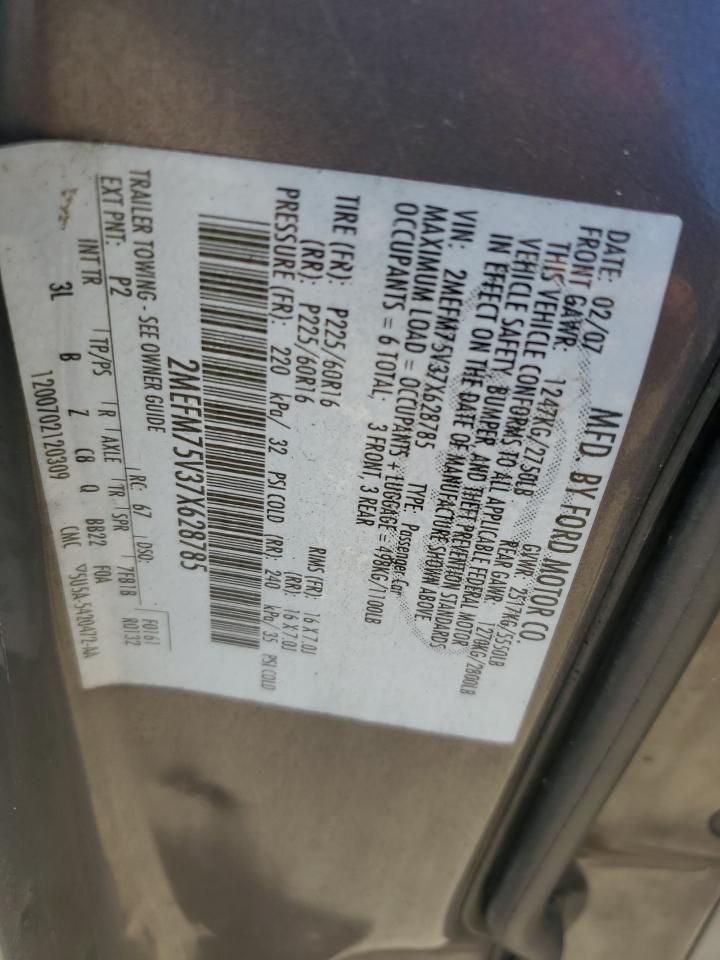 2007 Mercury Grand Marquis Ls Charcoal vin: 2MEFM75V37X628785