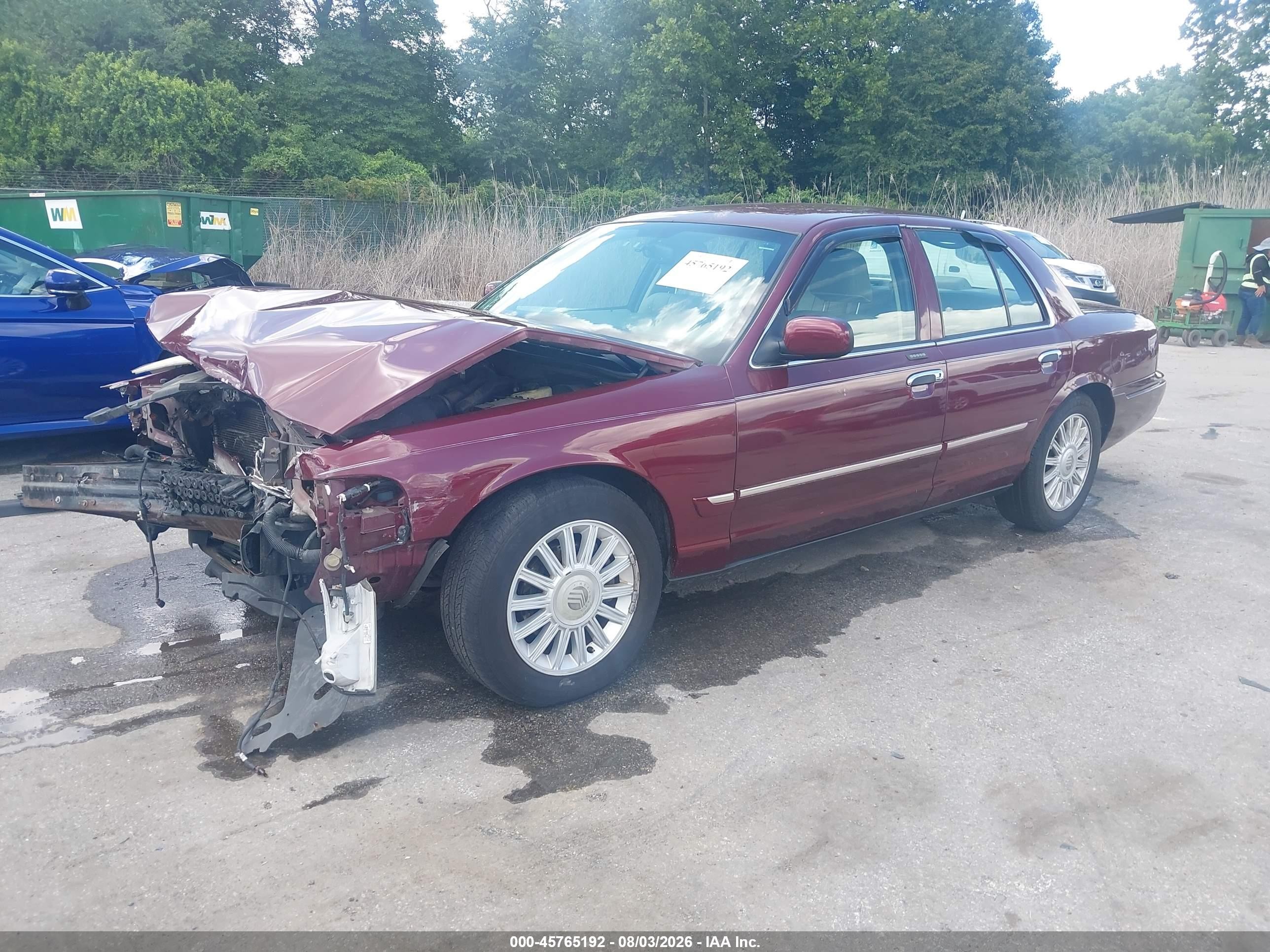 2008 Mercury Grand Marquis Ls Burgundy vin: 2MEFM75V58X637800