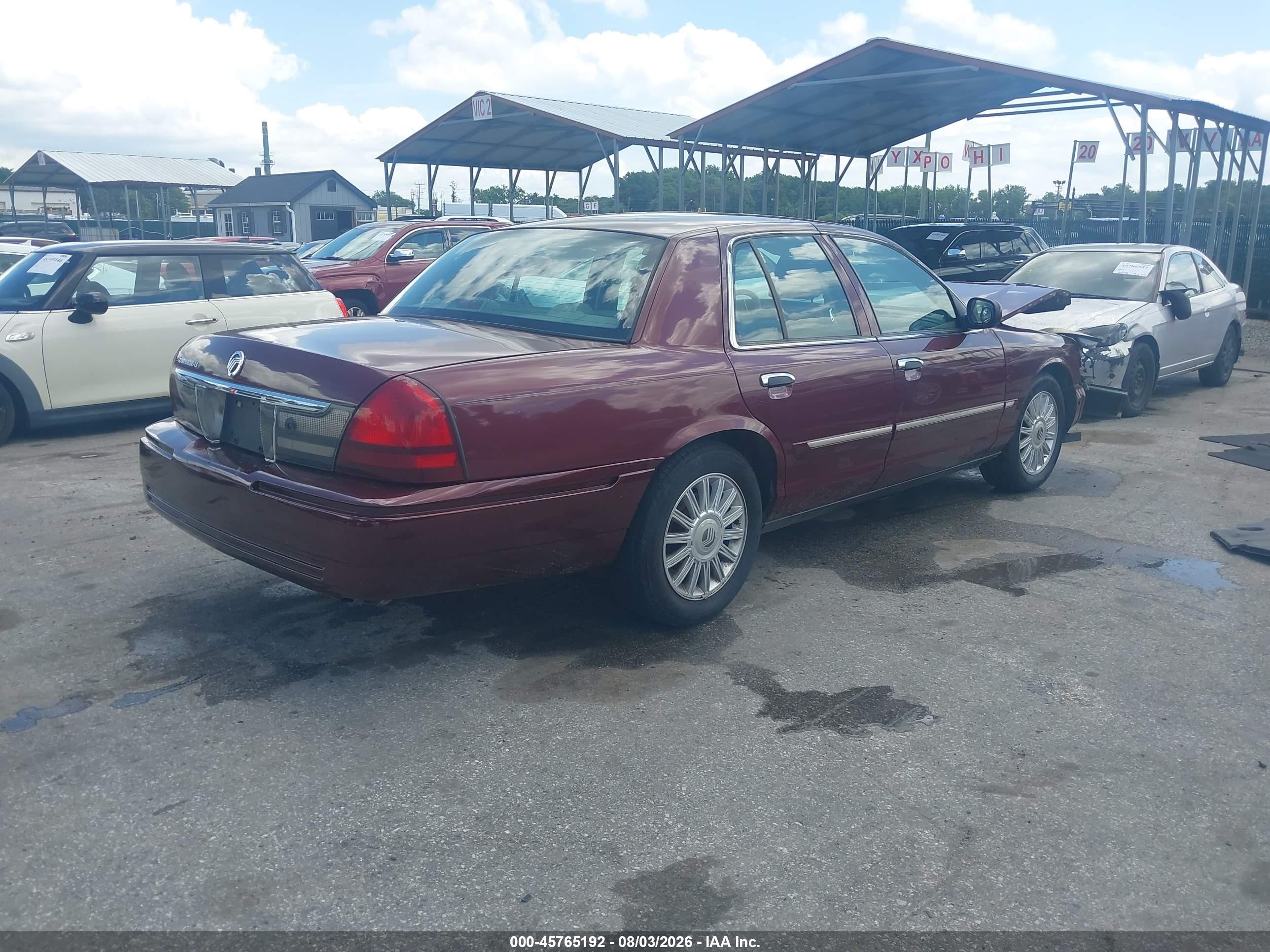 2008 Mercury Grand Marquis Ls Burgundy vin: 2MEFM75V58X637800
