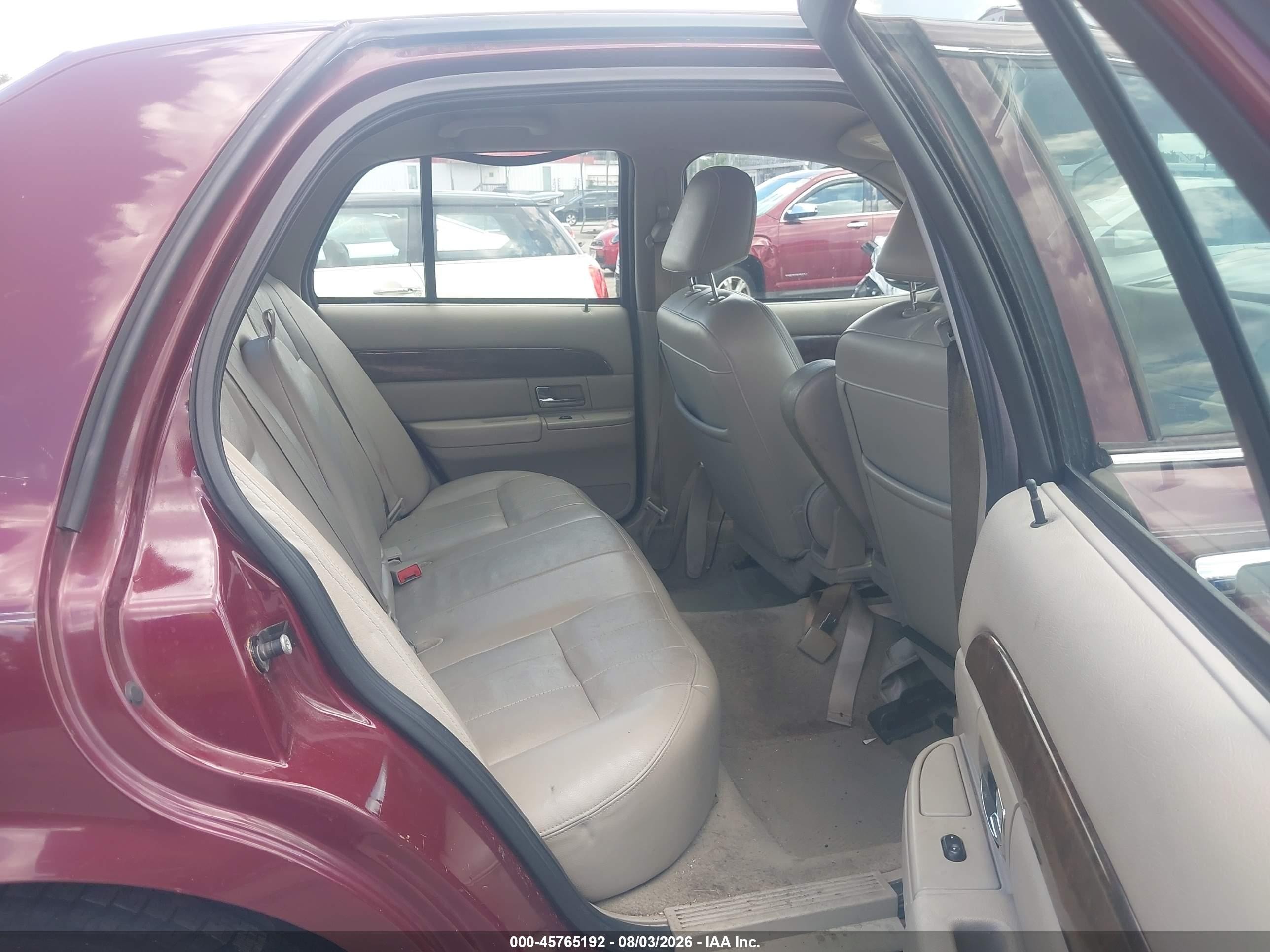 2008 Mercury Grand Marquis Ls Burgundy vin: 2MEFM75V58X637800