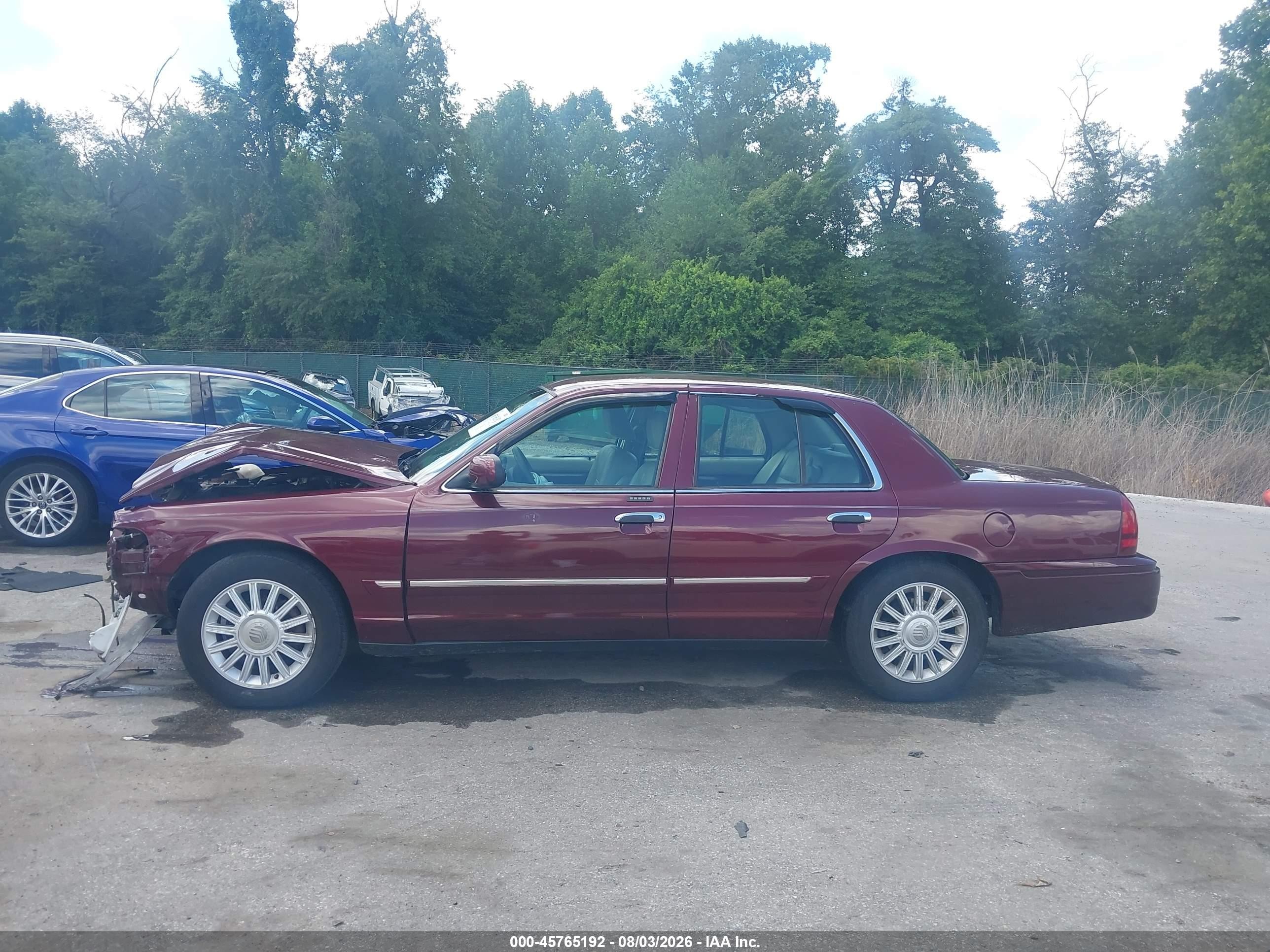 2008 Mercury Grand Marquis Ls Burgundy vin: 2MEFM75V58X637800