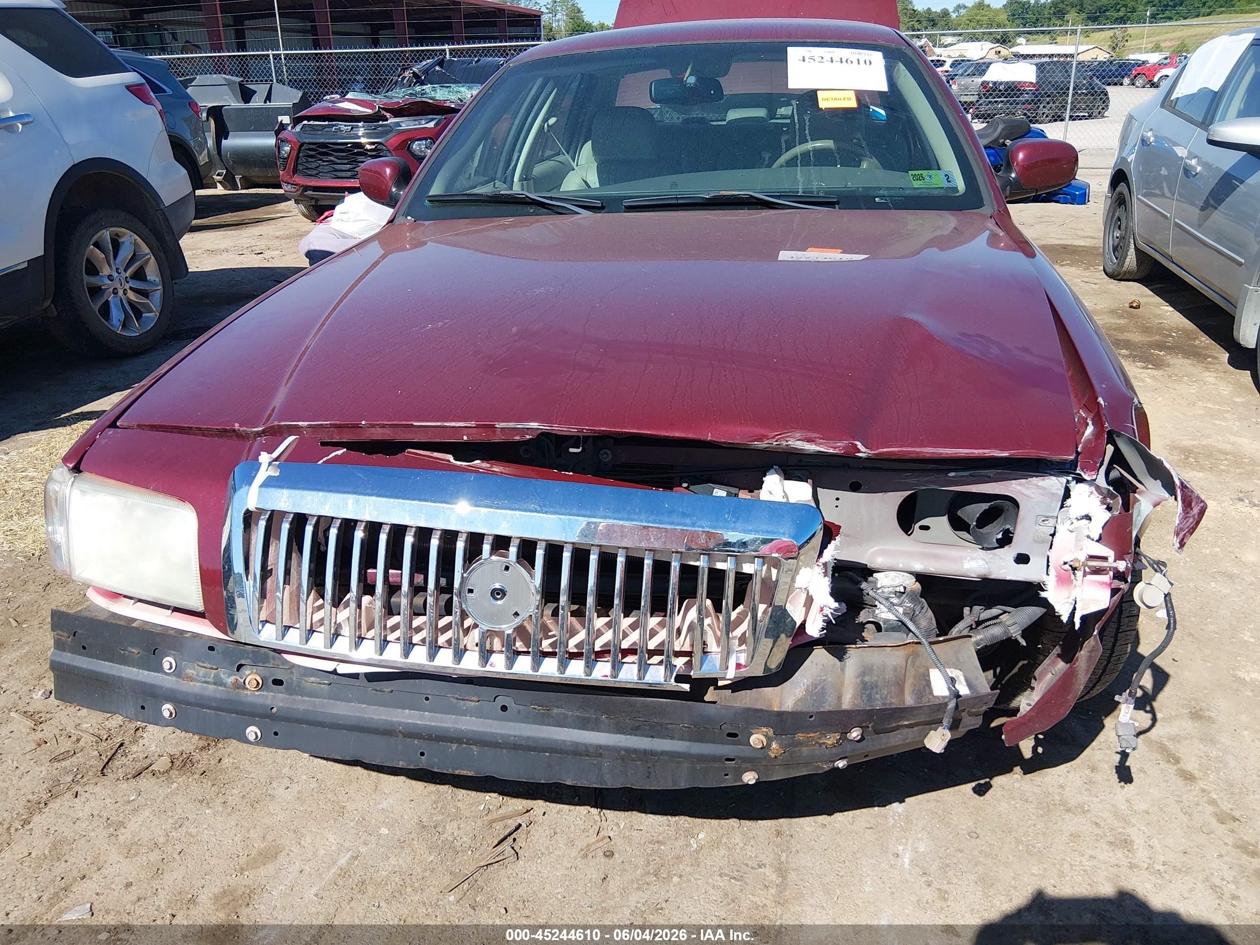 2007 Mercury Grand Marquis Ls Burgundy vin: 2MEFM75V77X610807