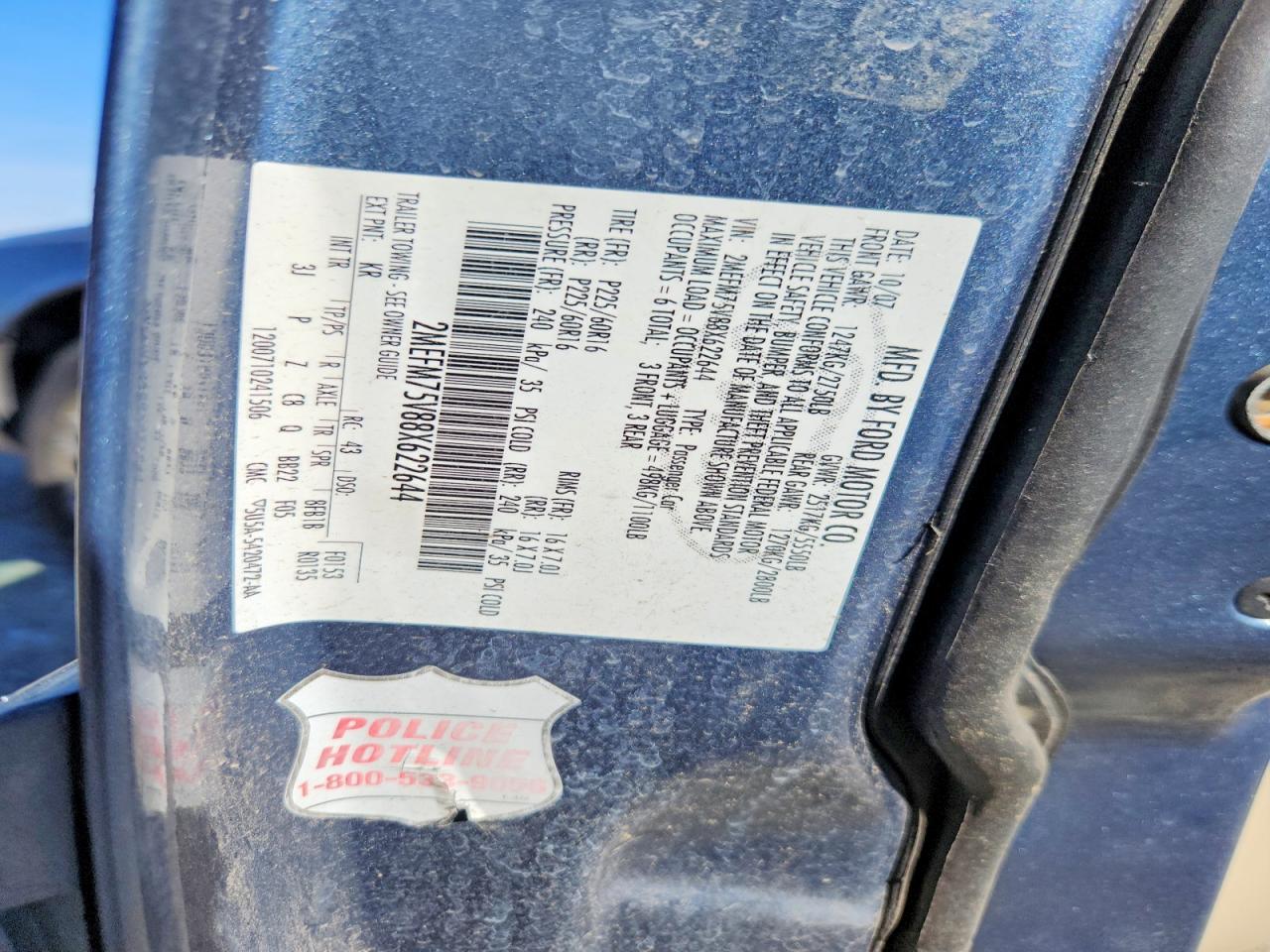 2008 Mercury Grand Marquis Ls Blue vin: 2MEFM75V88X622644