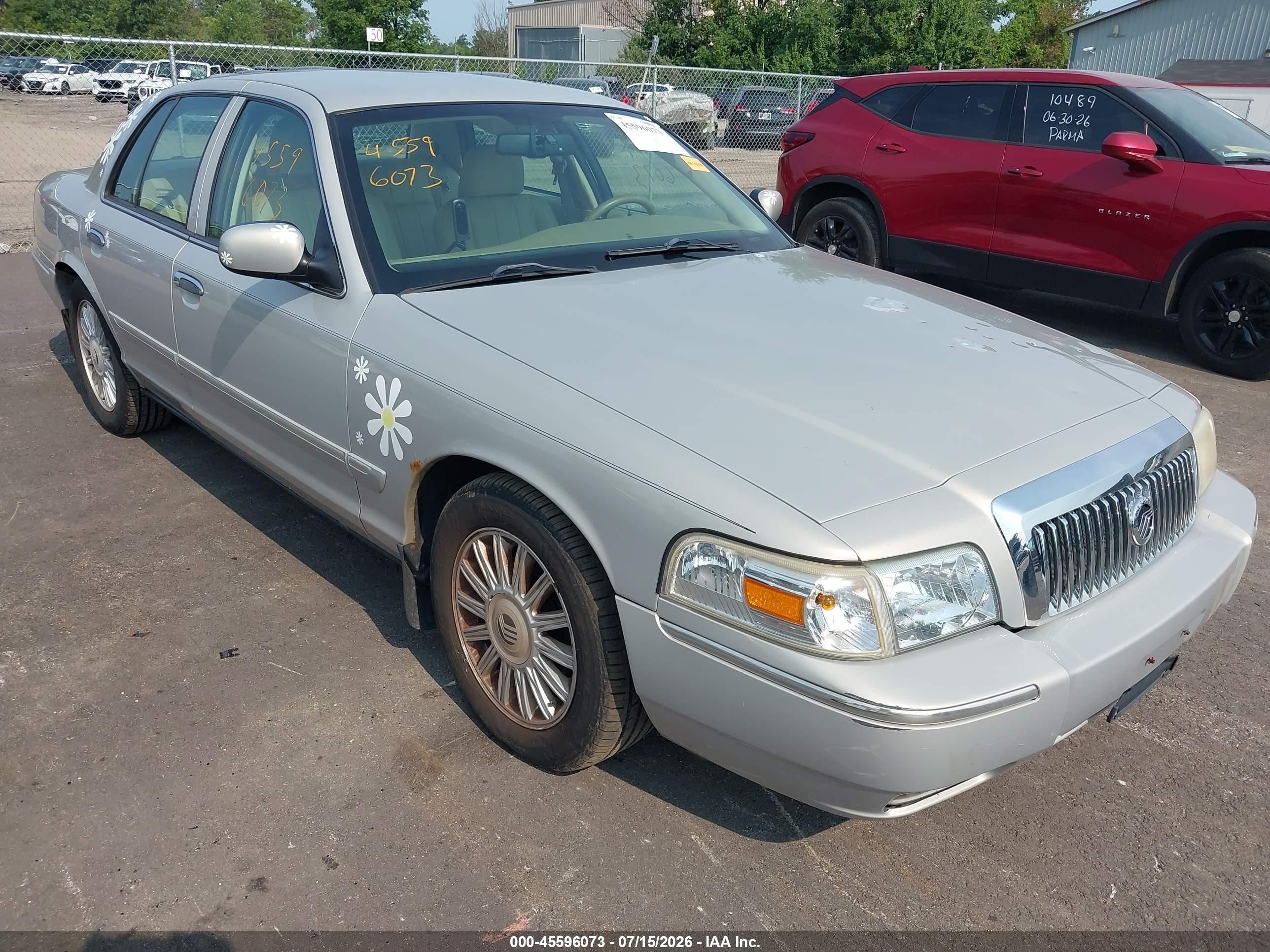 2008 Mercury Grand Marquis Ls Gray vin: 2MEFM75VX8X662563