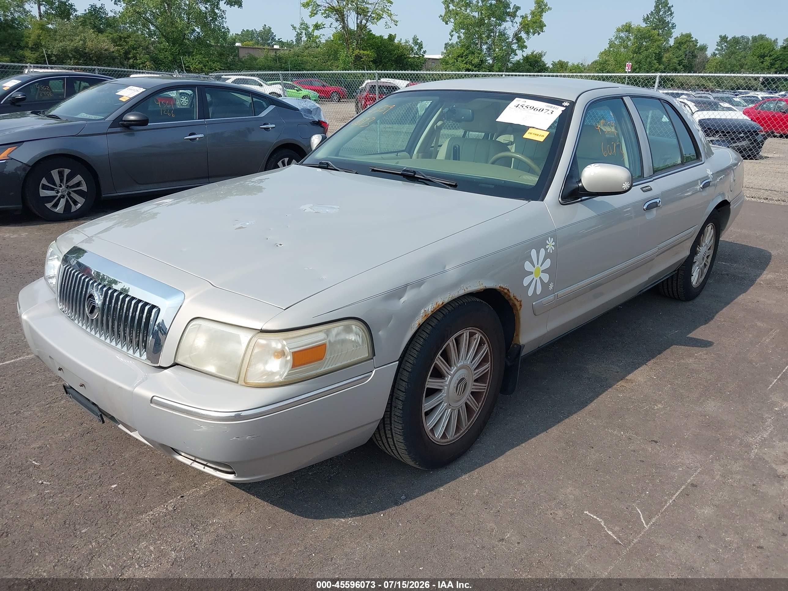 2008 Mercury Grand Marquis Ls Gray vin: 2MEFM75VX8X662563