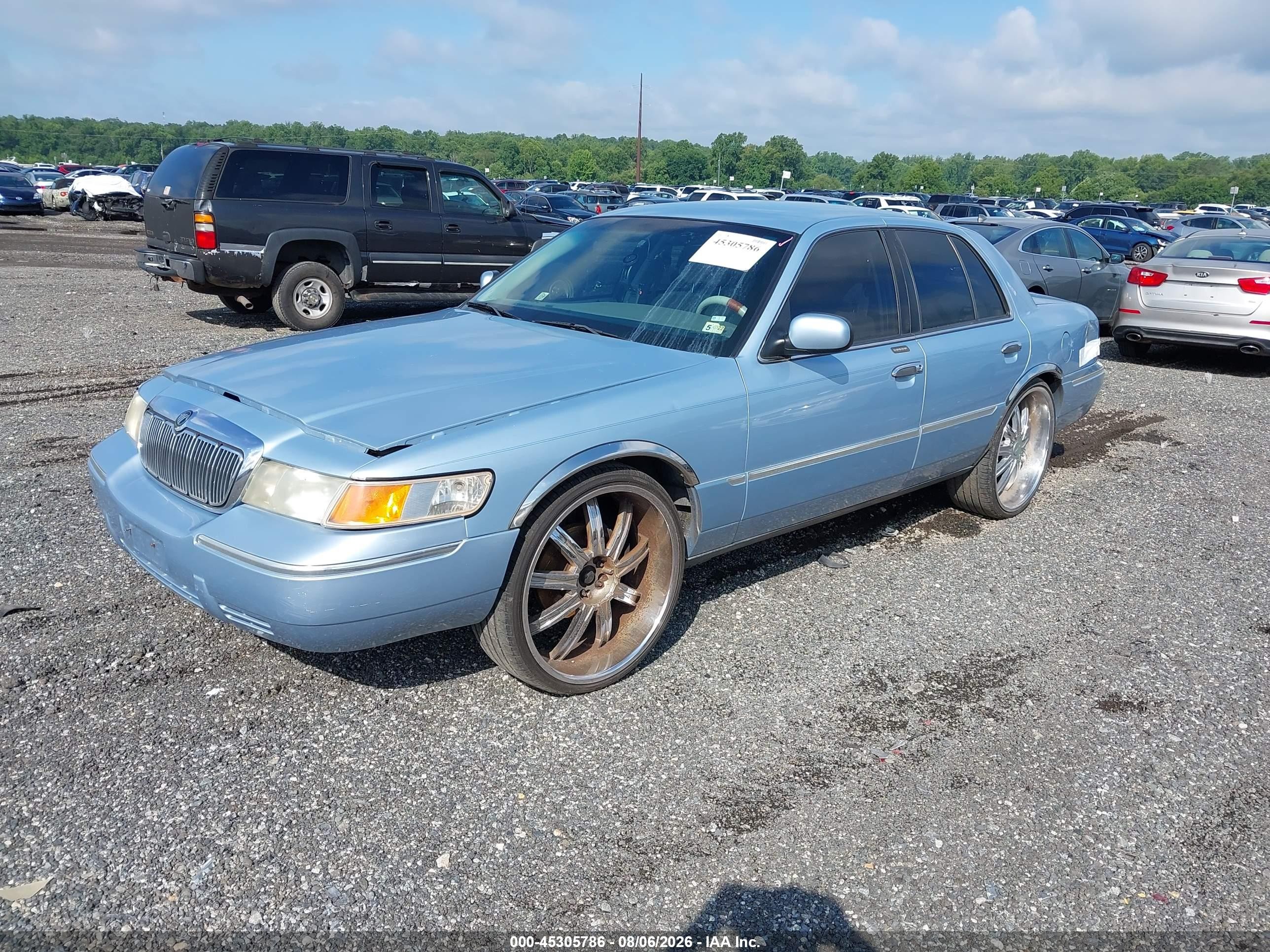 2000 Mercury Grand Marquis Ls Blue vin: 2MEFM75W1YX734758