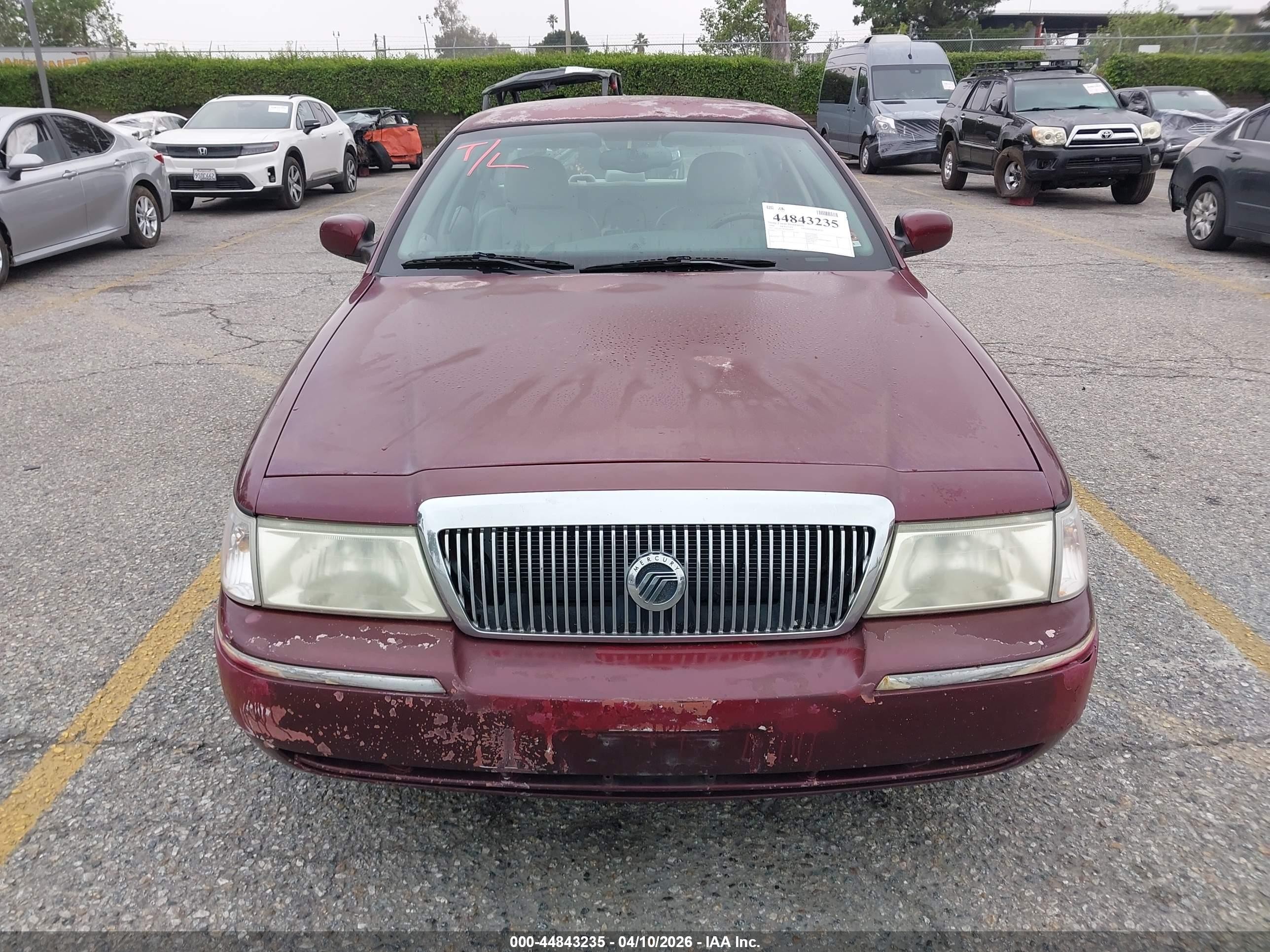 2004 Mercury Grand Marquis Ls Бордовый vin: 2MEFM75W24X646599