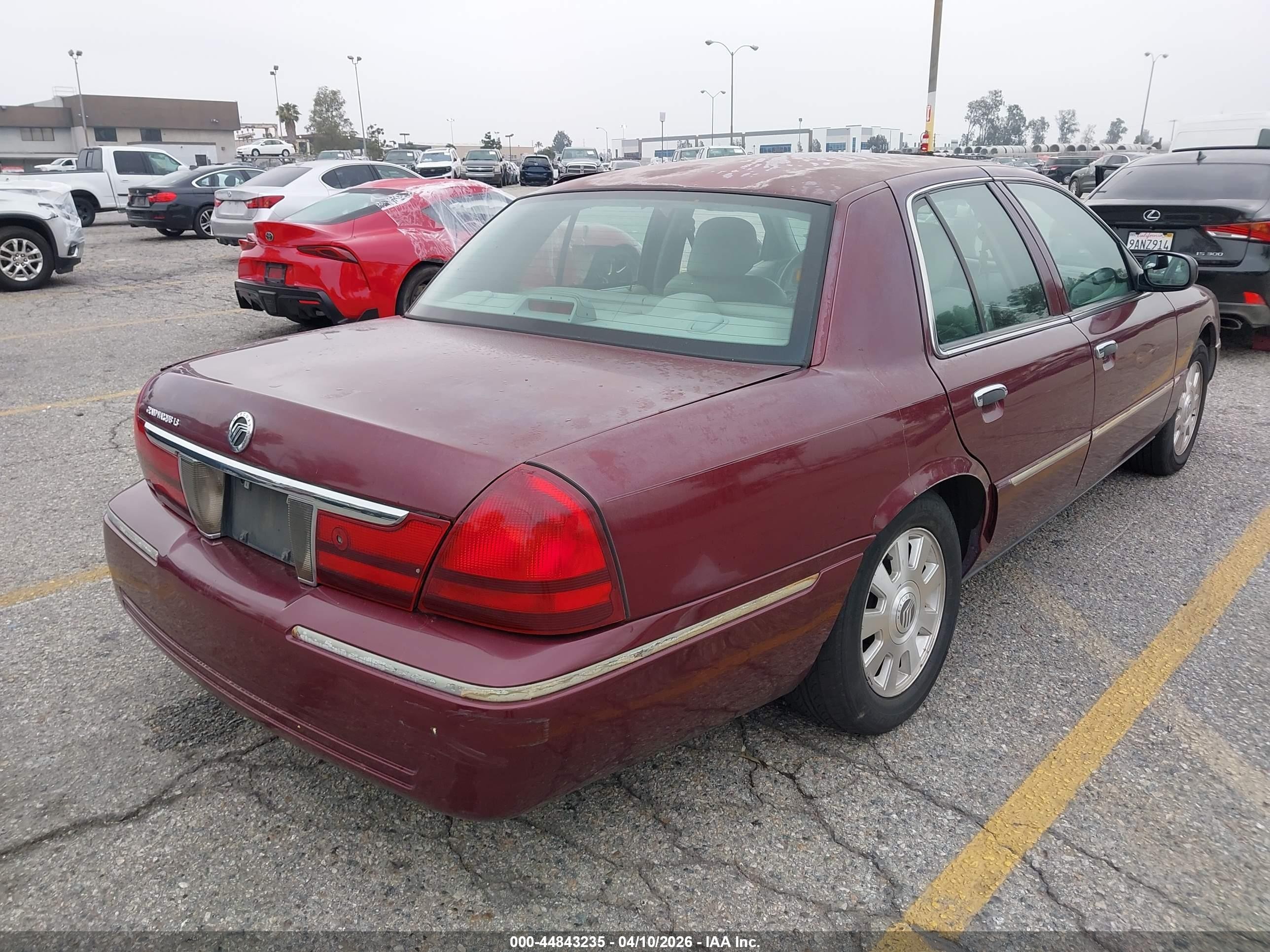 2004 Mercury Grand Marquis Ls Бордовый vin: 2MEFM75W24X646599