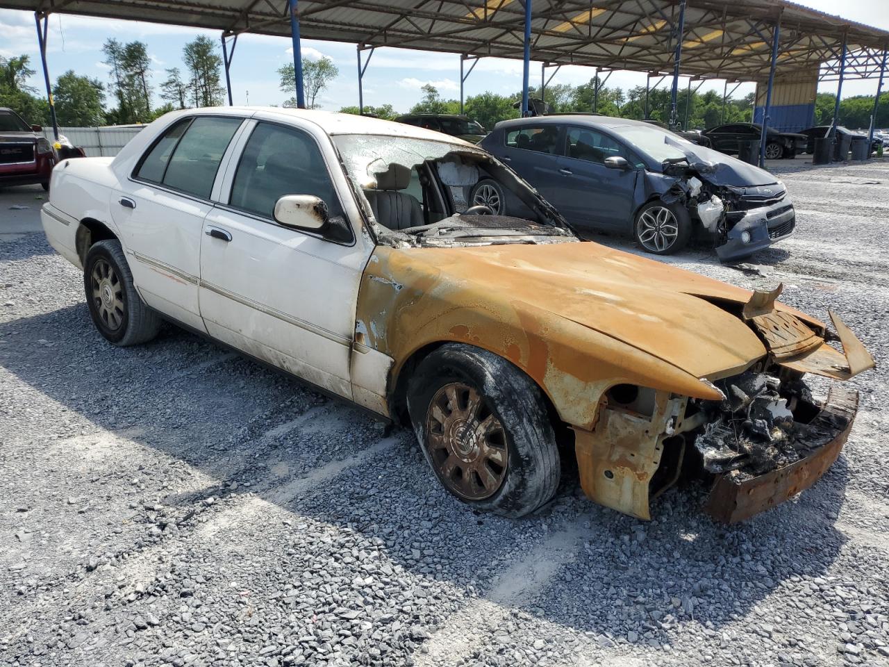2005 Mercury Grand Marquis Ls White vin: 2MEFM75W25X656518