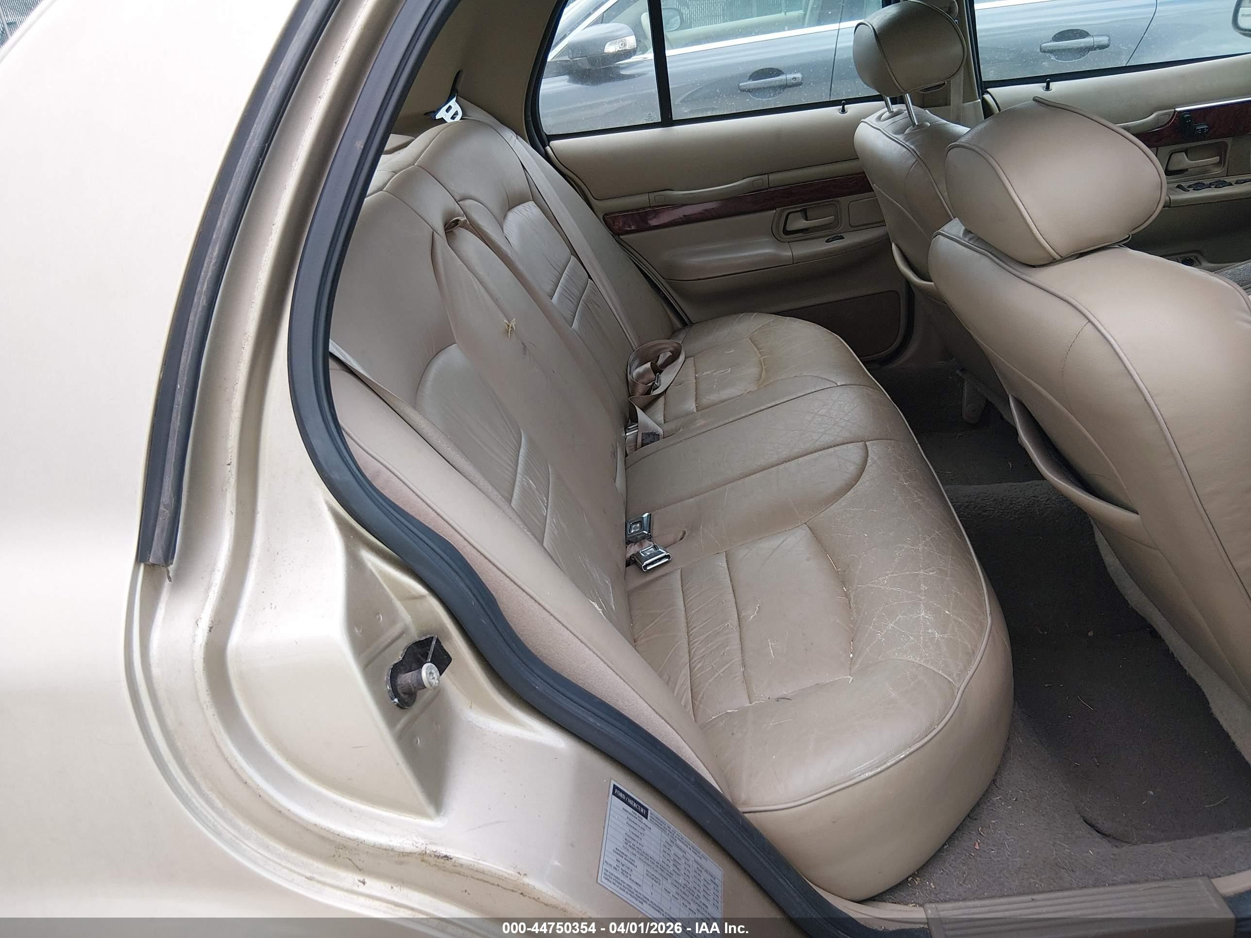 2000 Mercury Grand Marquis Ls Gold vin: 2MEFM75W2YX624267