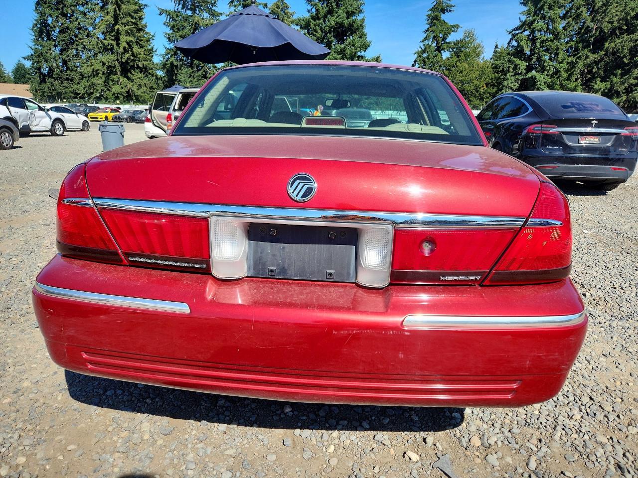 2001 Mercury Grand Marquis Ls Maroon vin: 2MEFM75W31X632920
