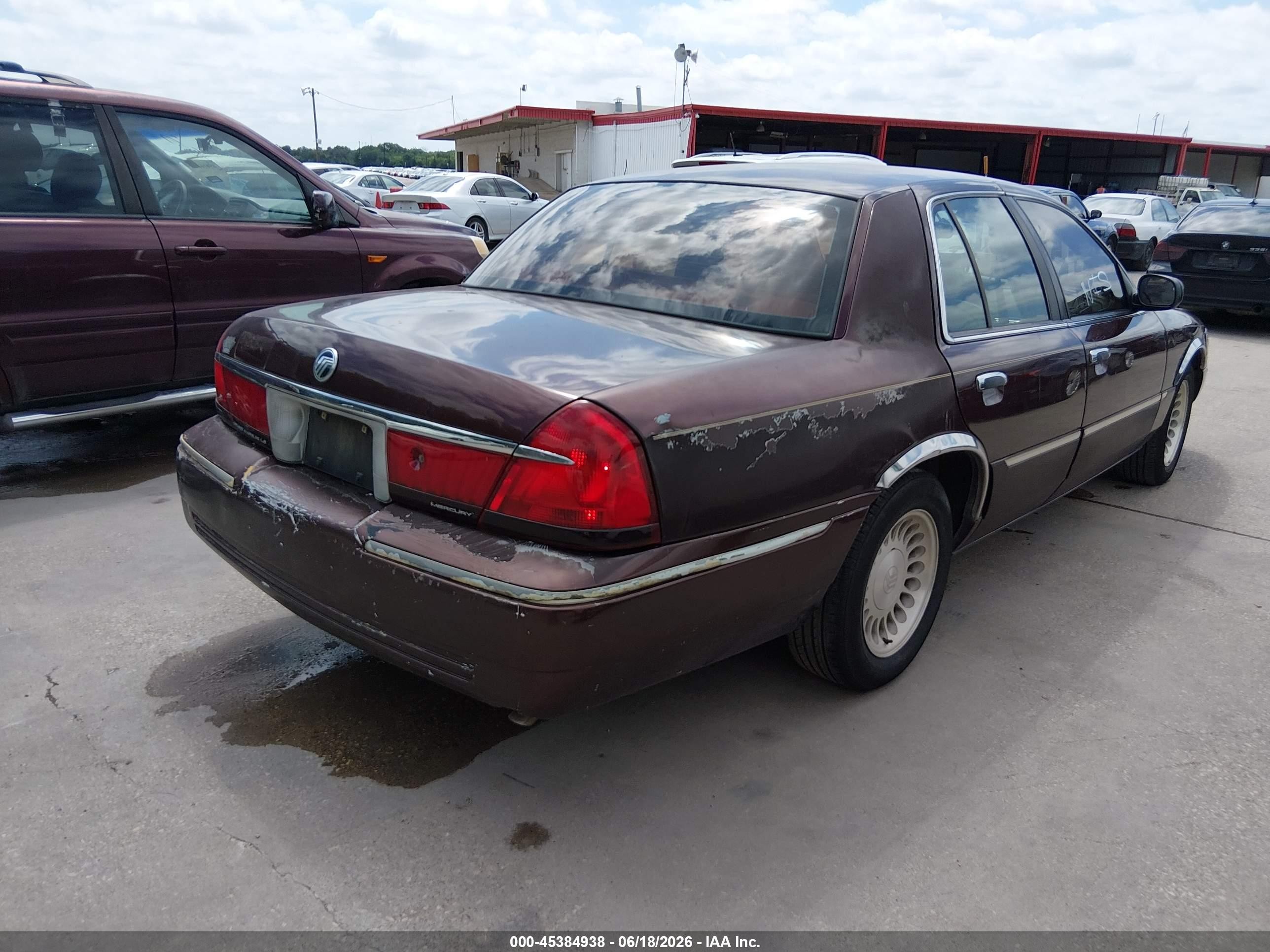 2001 Mercury Grand Marquis Ls Burgundy vin: 2MEFM75W31X658174