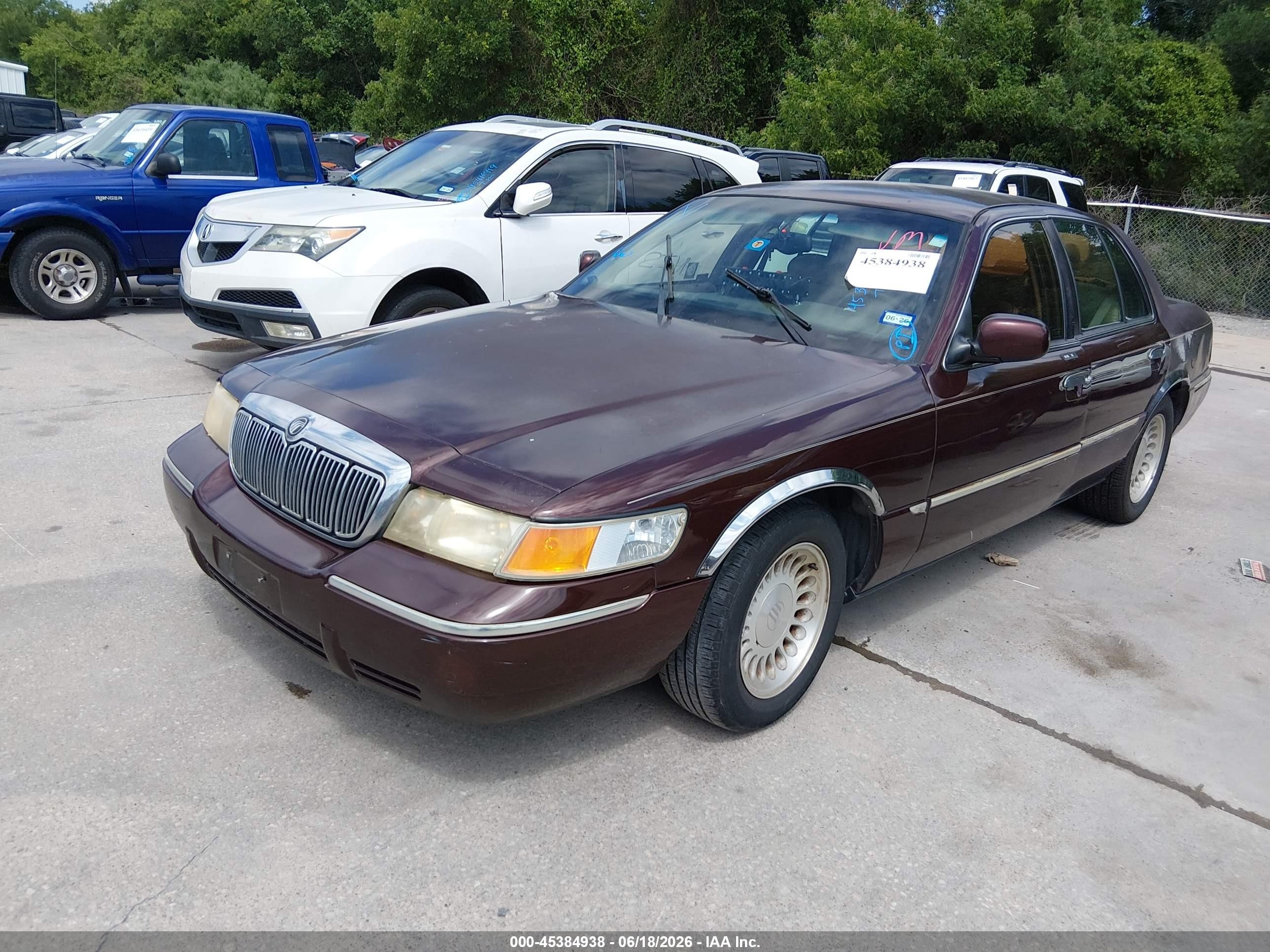 2001 Mercury Grand Marquis Ls Burgundy vin: 2MEFM75W31X658174