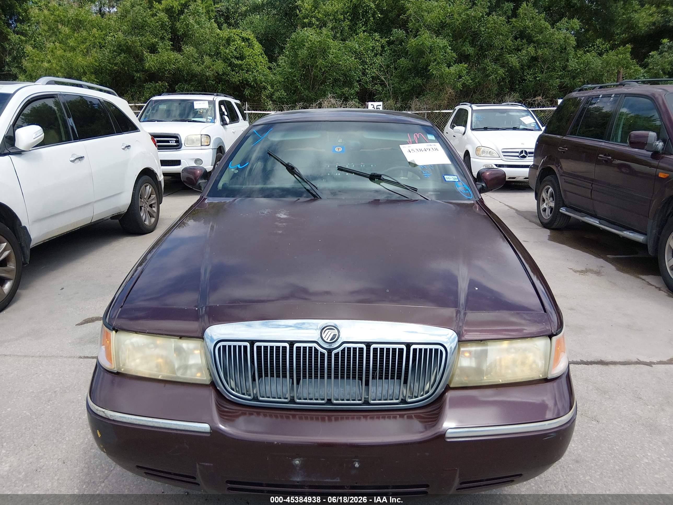 2001 Mercury Grand Marquis Ls Burgundy vin: 2MEFM75W31X658174