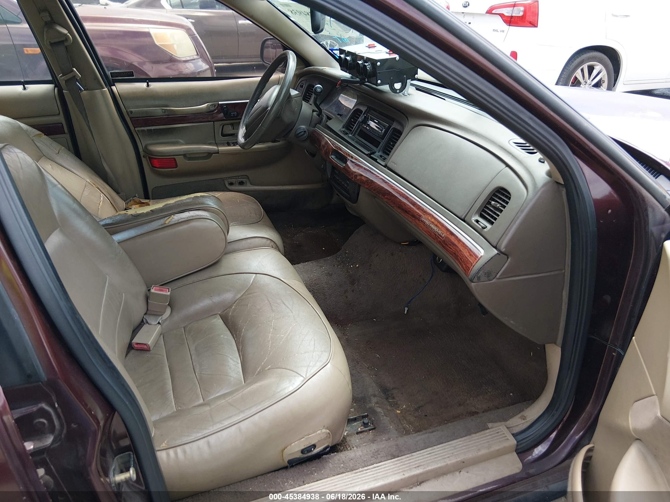 2001 Mercury Grand Marquis Ls Burgundy vin: 2MEFM75W31X658174