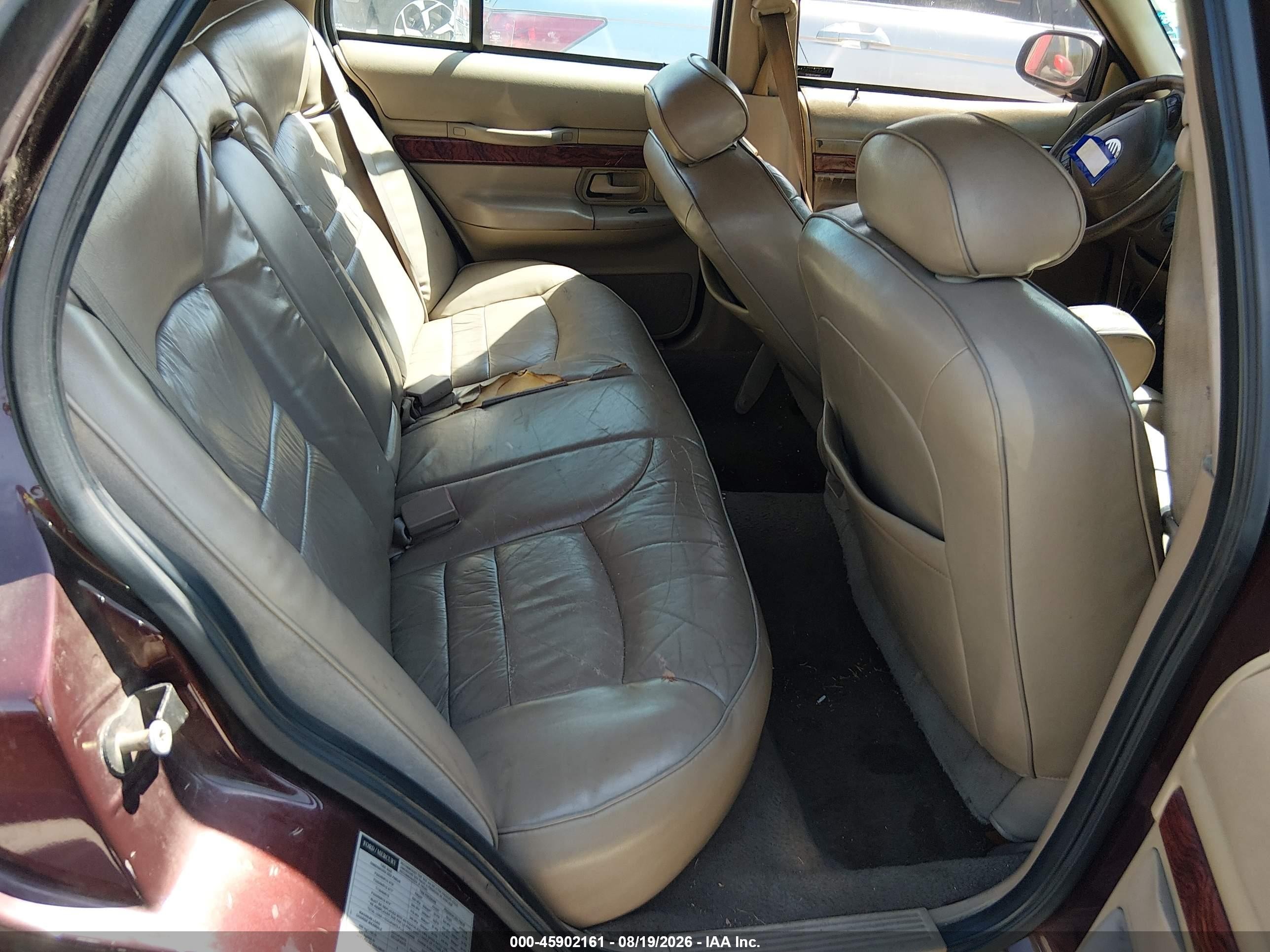 2001 Mercury Grand Marquis Ls Коричневый vin: 2MEFM75W31X658174