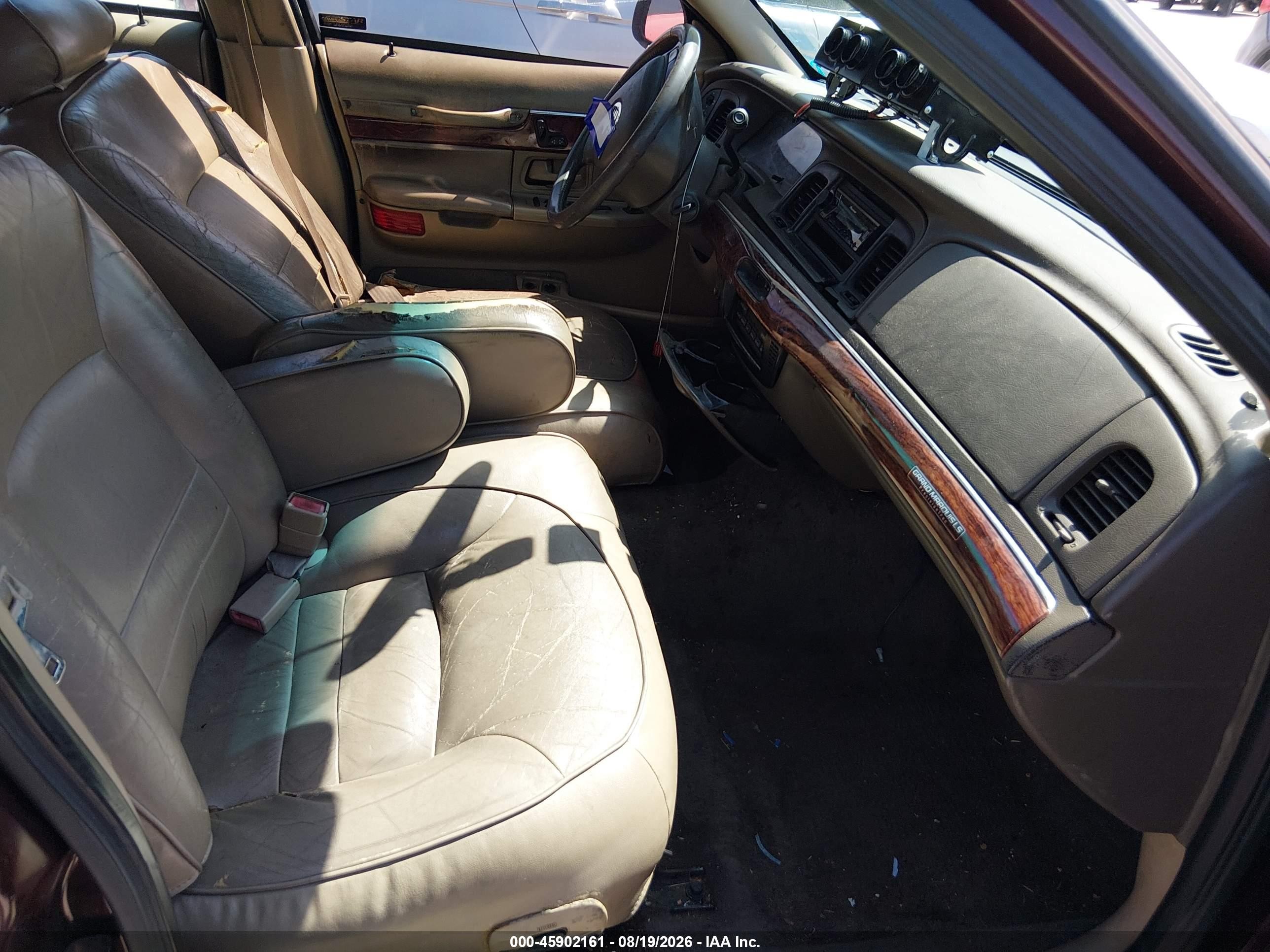 2001 Mercury Grand Marquis Ls Коричневый vin: 2MEFM75W31X658174