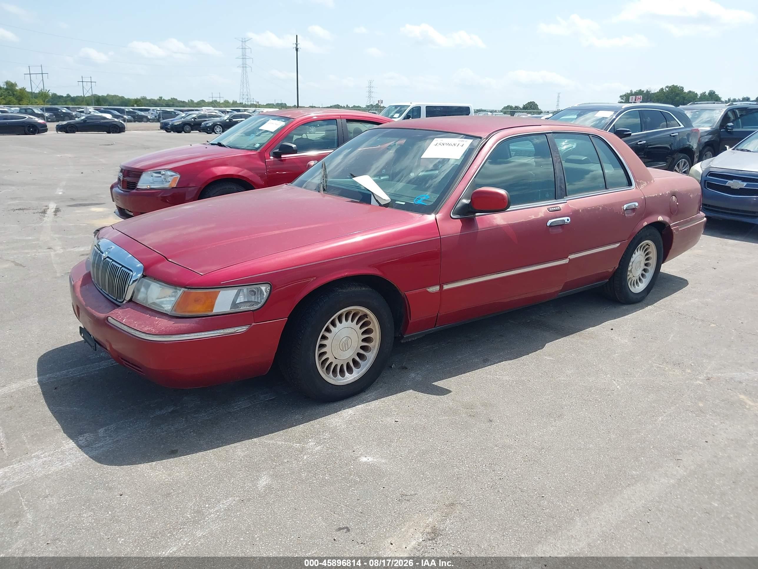 2001 Mercury Grand Marquis Ls Burgundy vin: 2MEFM75W31X680398