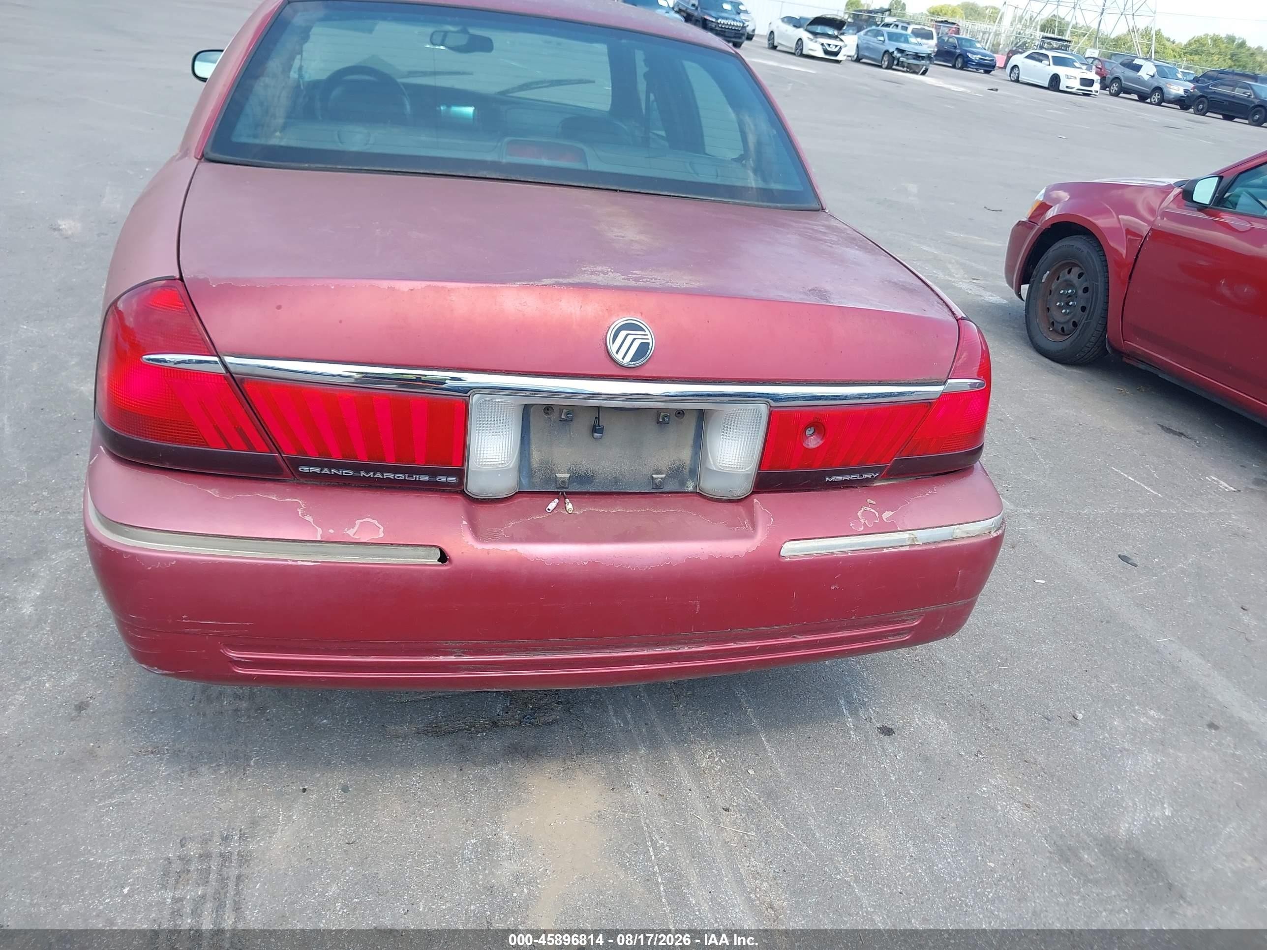 2001 Mercury Grand Marquis Ls Burgundy vin: 2MEFM75W31X680398
