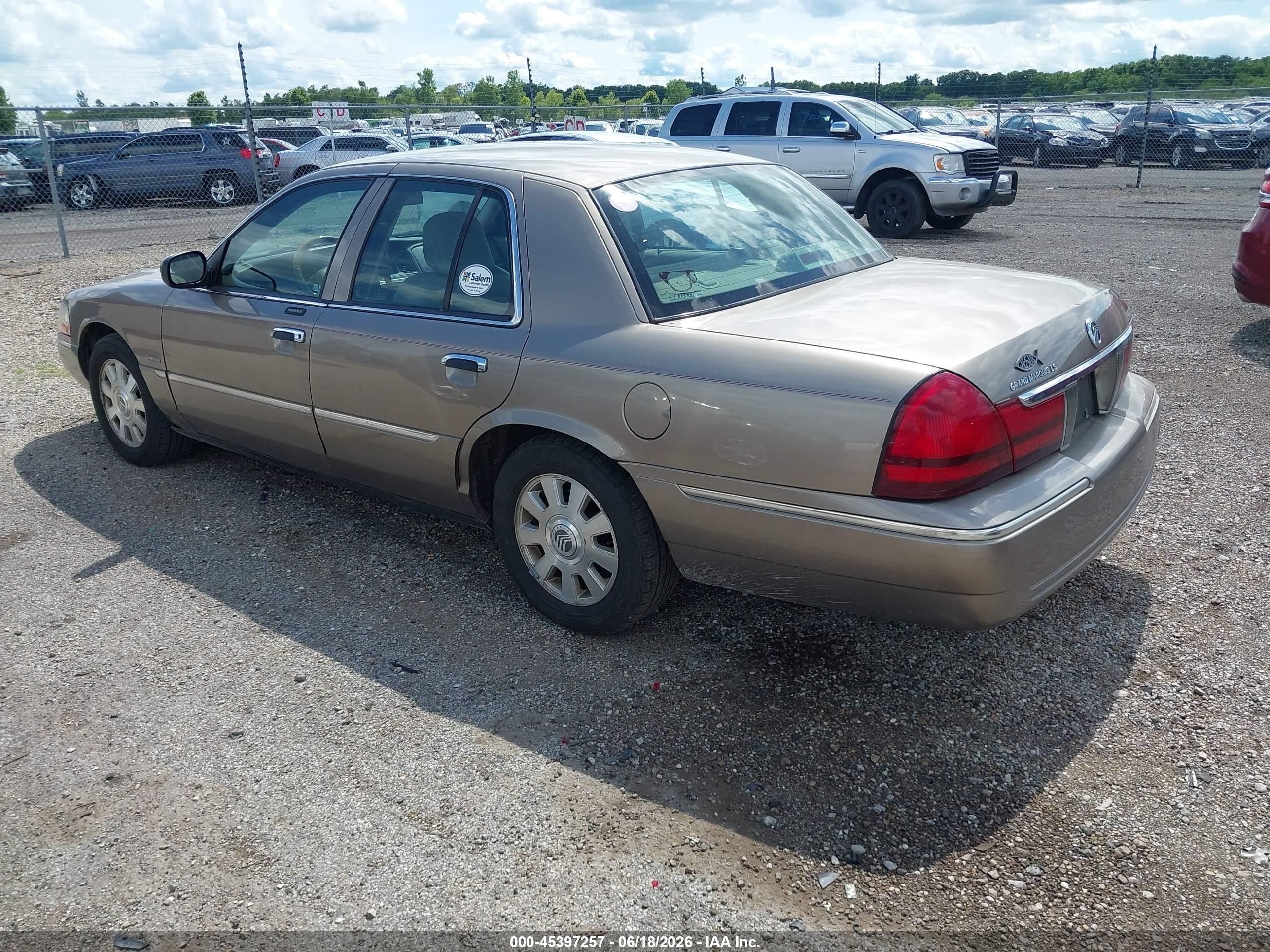 2003 Mercury Grand Marquis Ls Champagne vin: 2MEFM75W33X672272