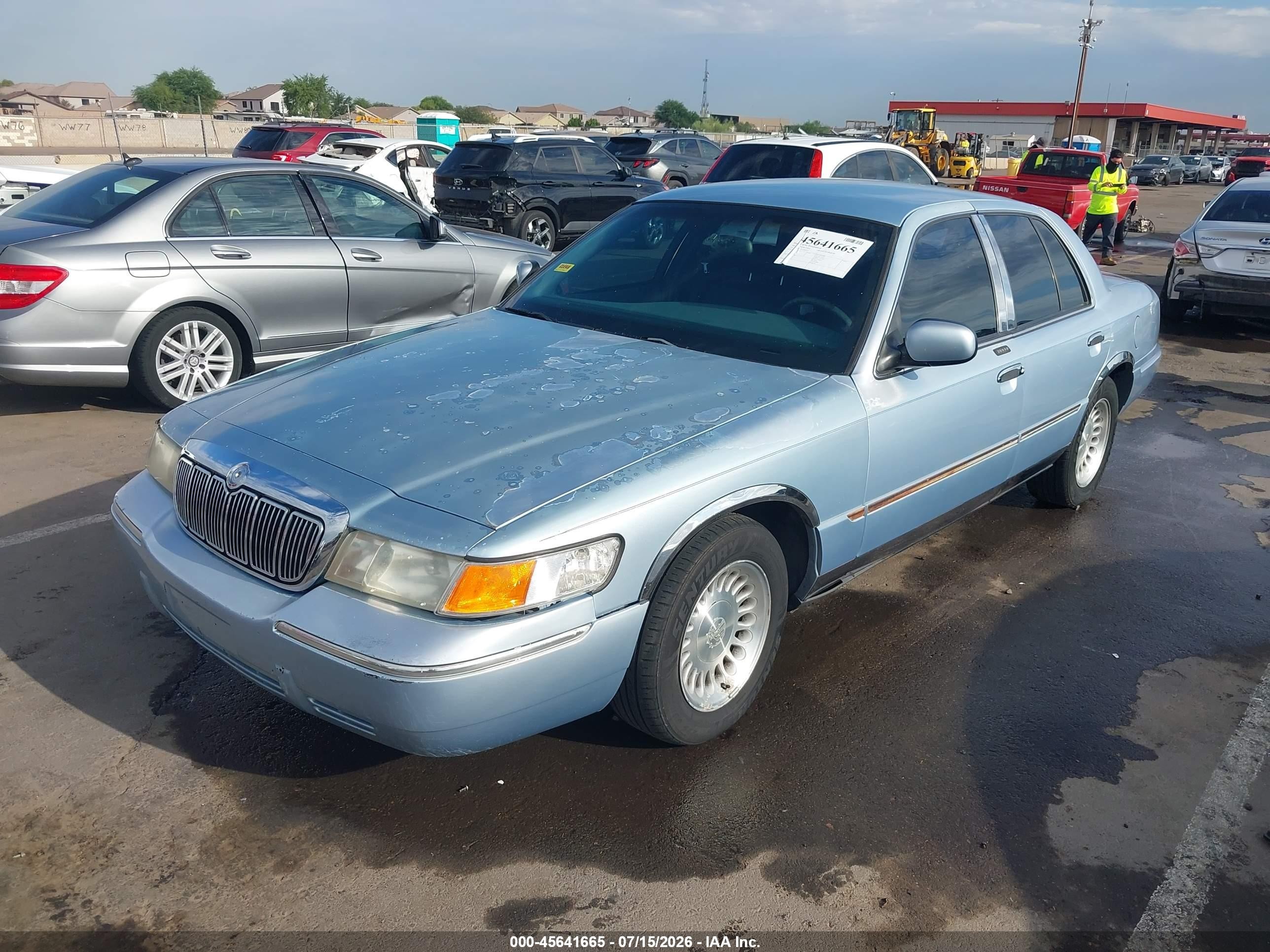 2001 Mercury Grand Marquis Ls Light Blue vin: 2MEFM75W41X663657