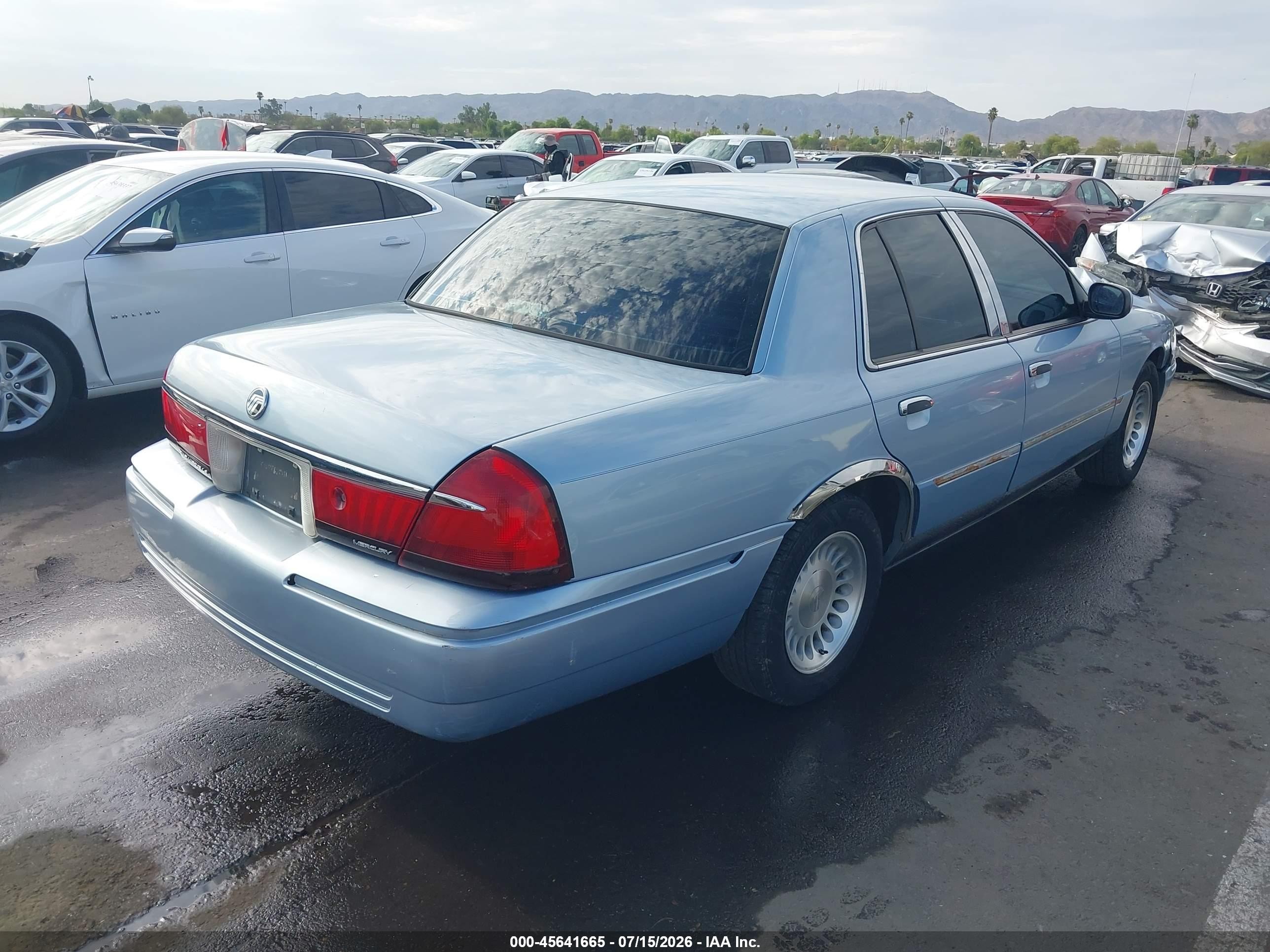 2001 Mercury Grand Marquis Ls Light Blue vin: 2MEFM75W41X663657