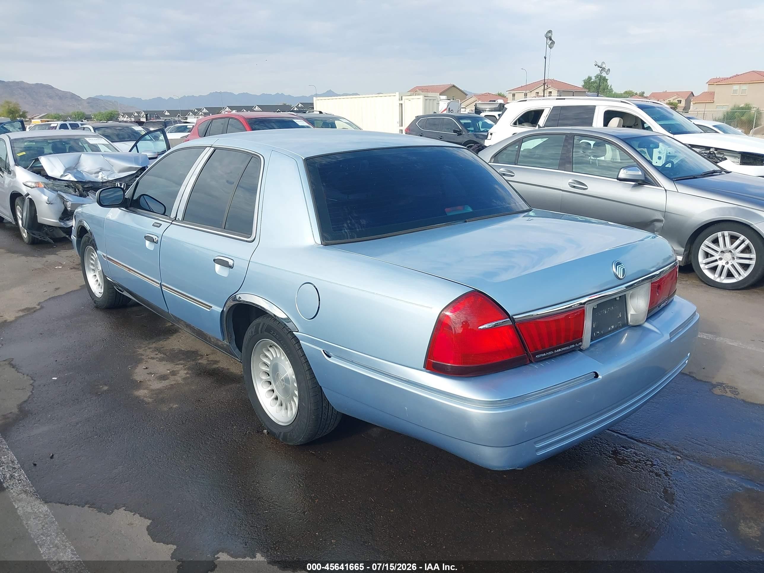 2001 Mercury Grand Marquis Ls Light Blue vin: 2MEFM75W41X663657