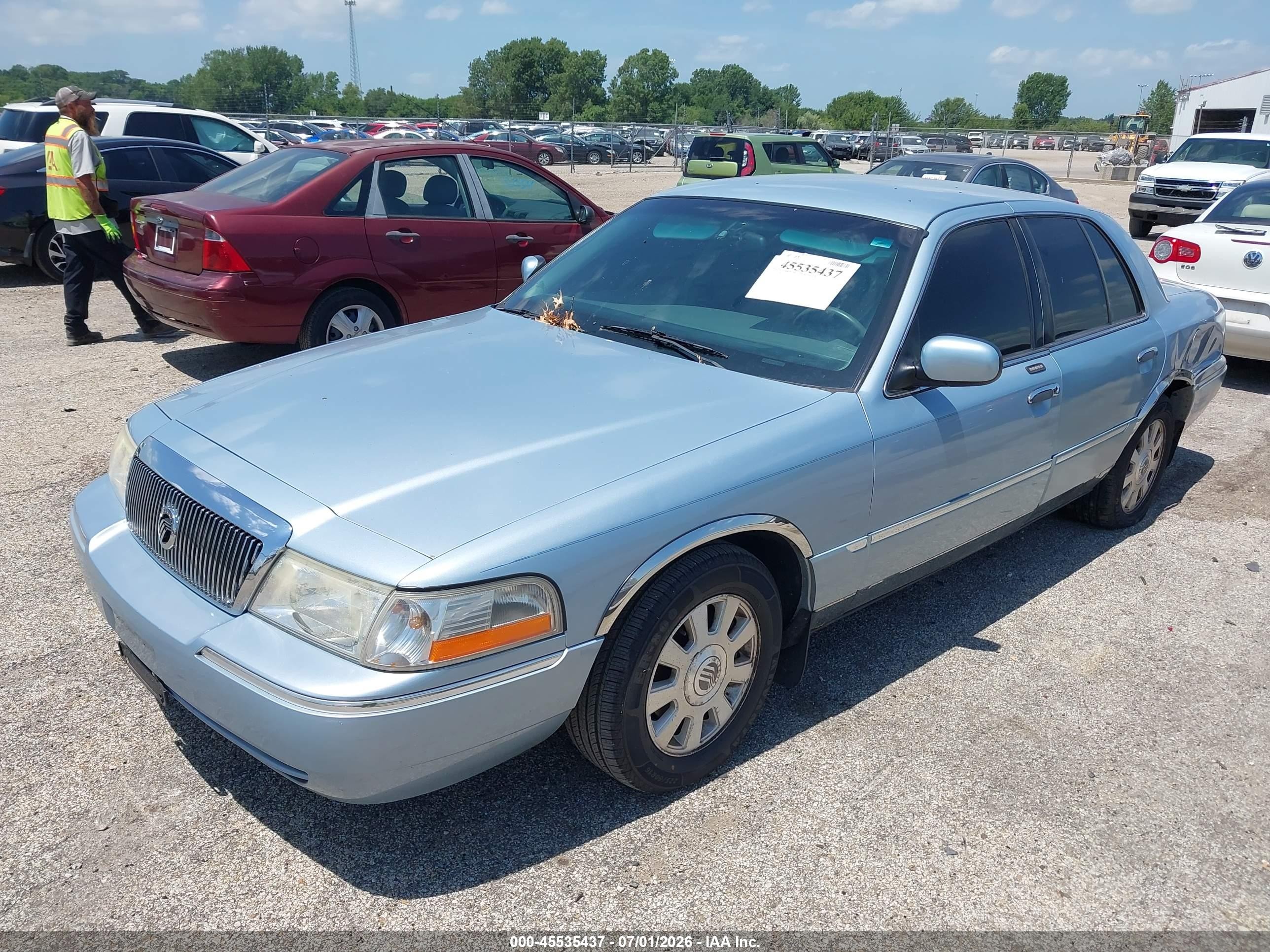2003 Mercury Grand Marquis Ls Light Blue vin: 2MEFM75W43X640091