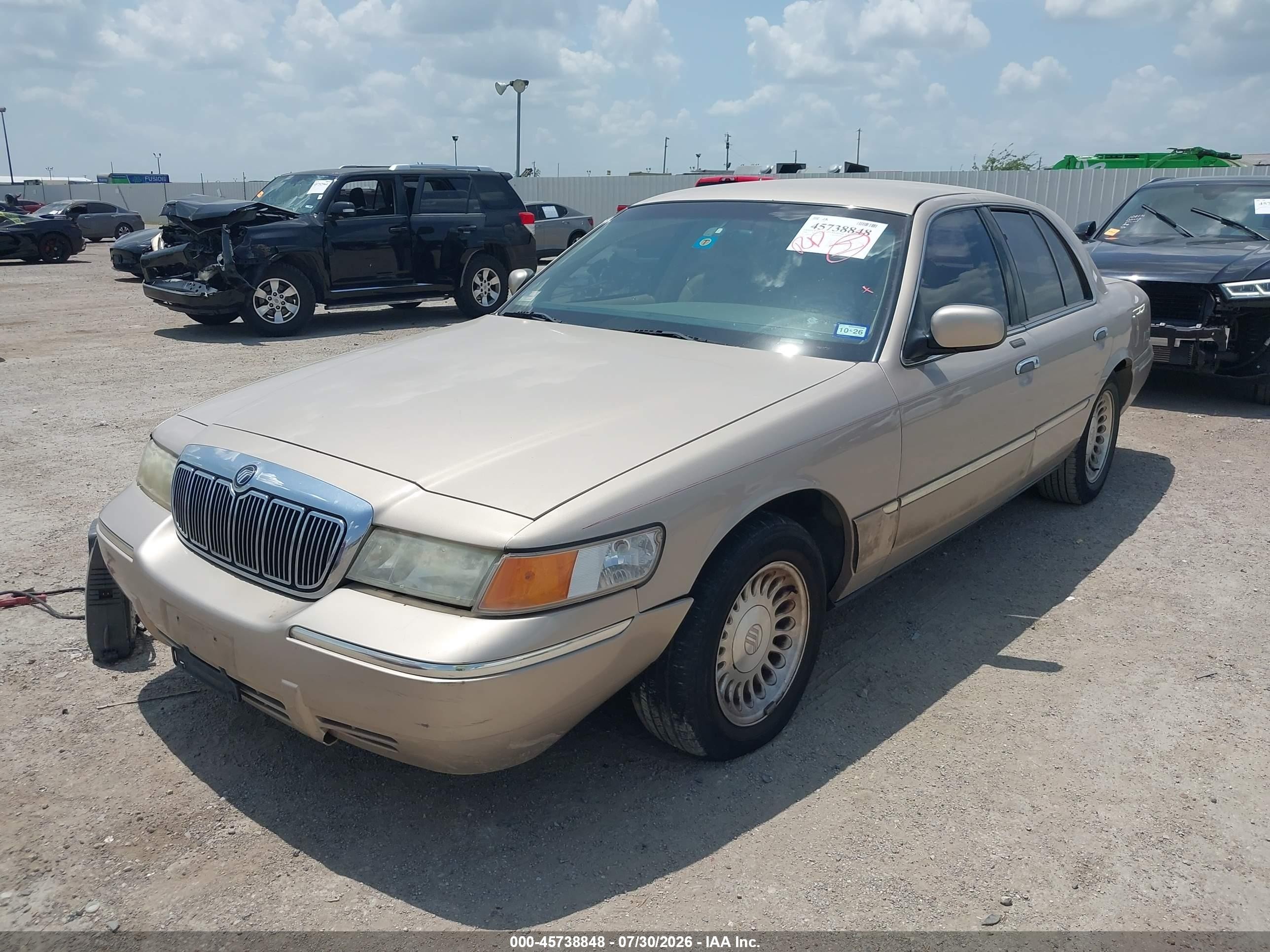1998 Mercury Grand Marquis   Gold vin: 2MEFM75W4WX612375