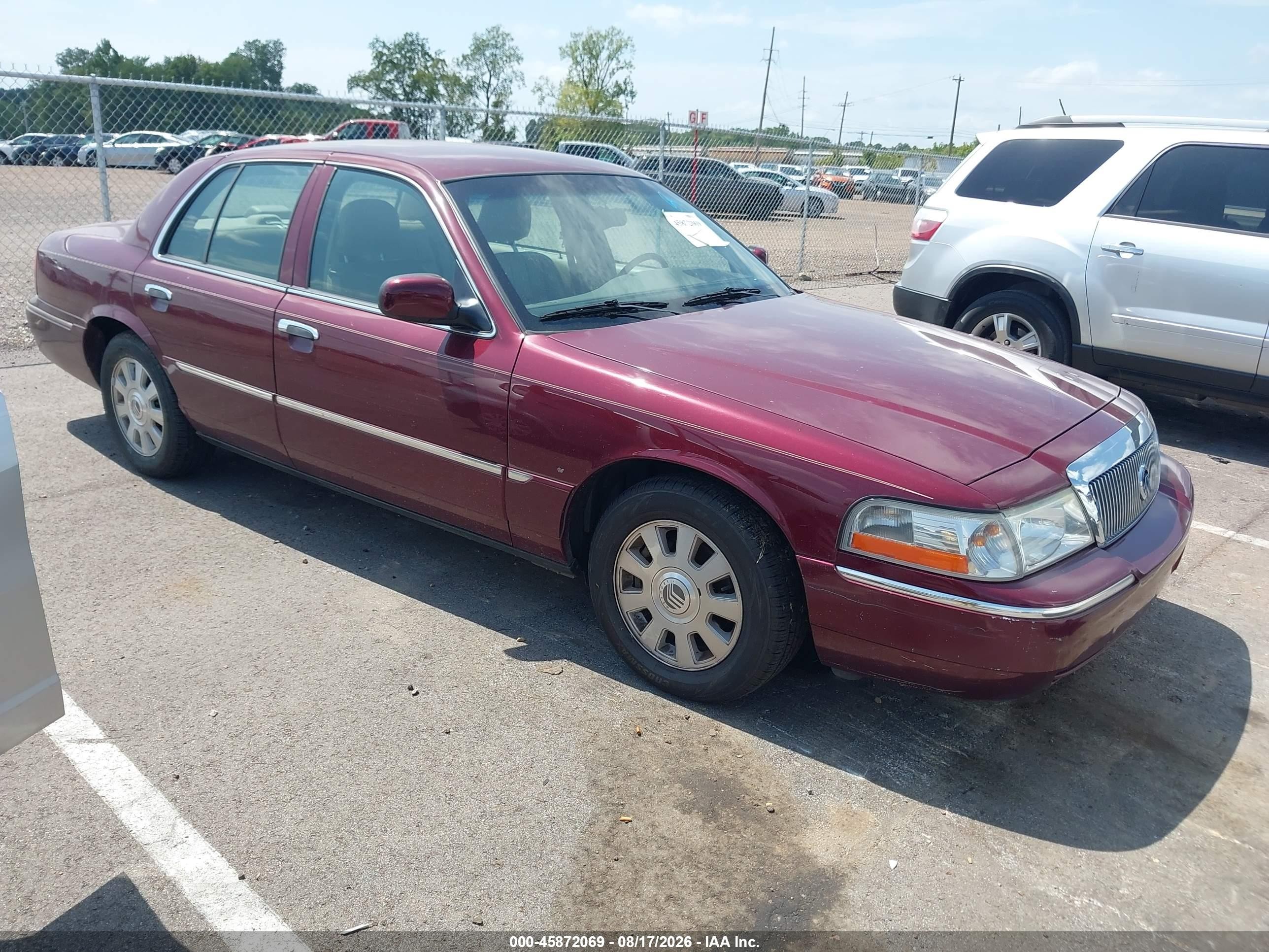 2004 Mercury Grand Marquis Ls Burgundy vin: 2MEFM75W54X618229
