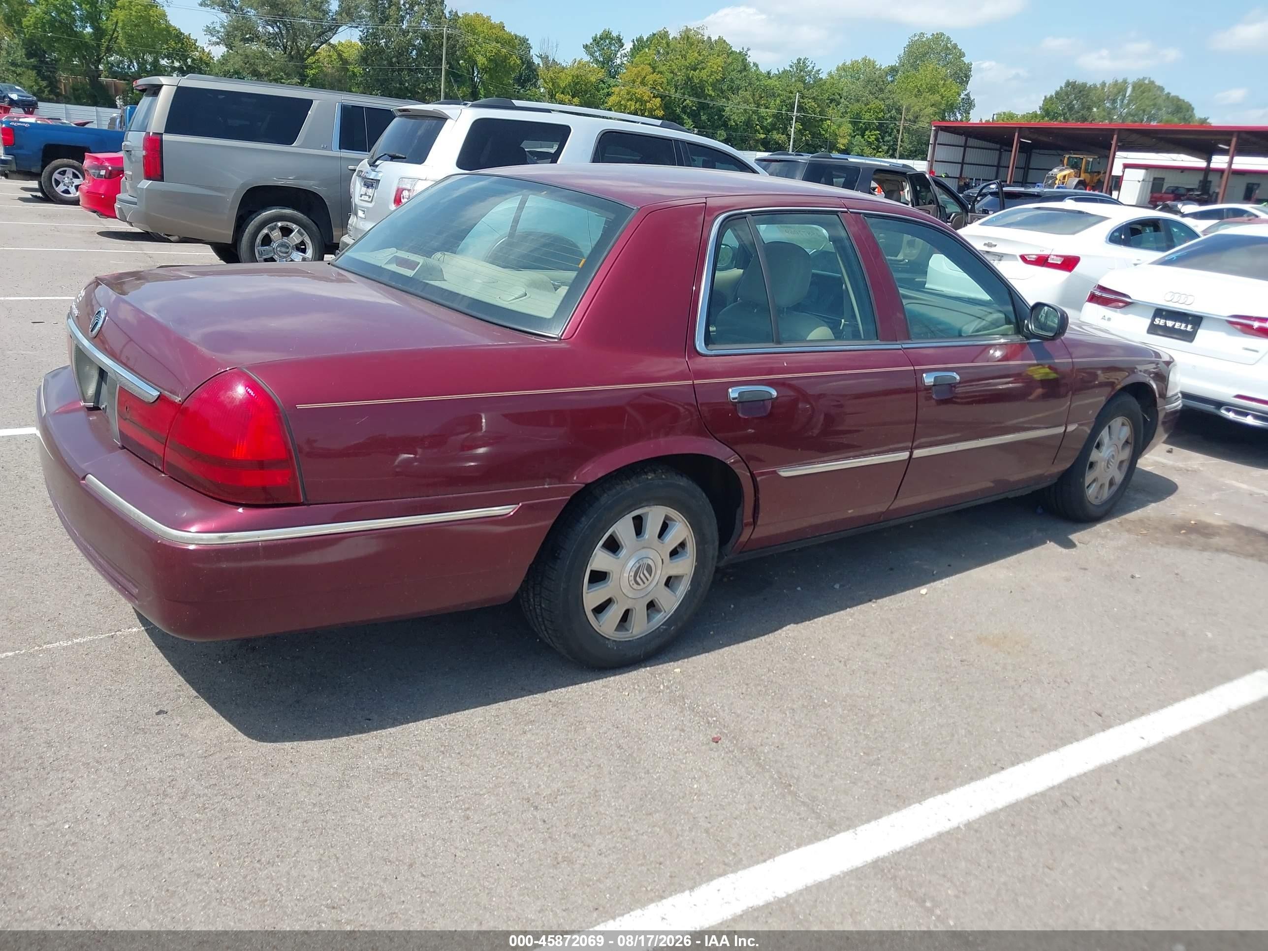 2004 Mercury Grand Marquis Ls Burgundy vin: 2MEFM75W54X618229