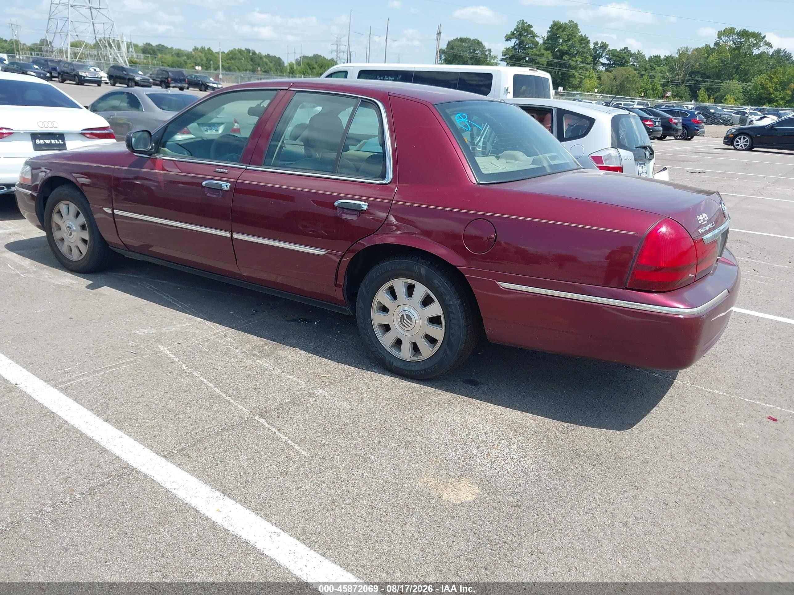 2004 Mercury Grand Marquis Ls Burgundy vin: 2MEFM75W54X618229