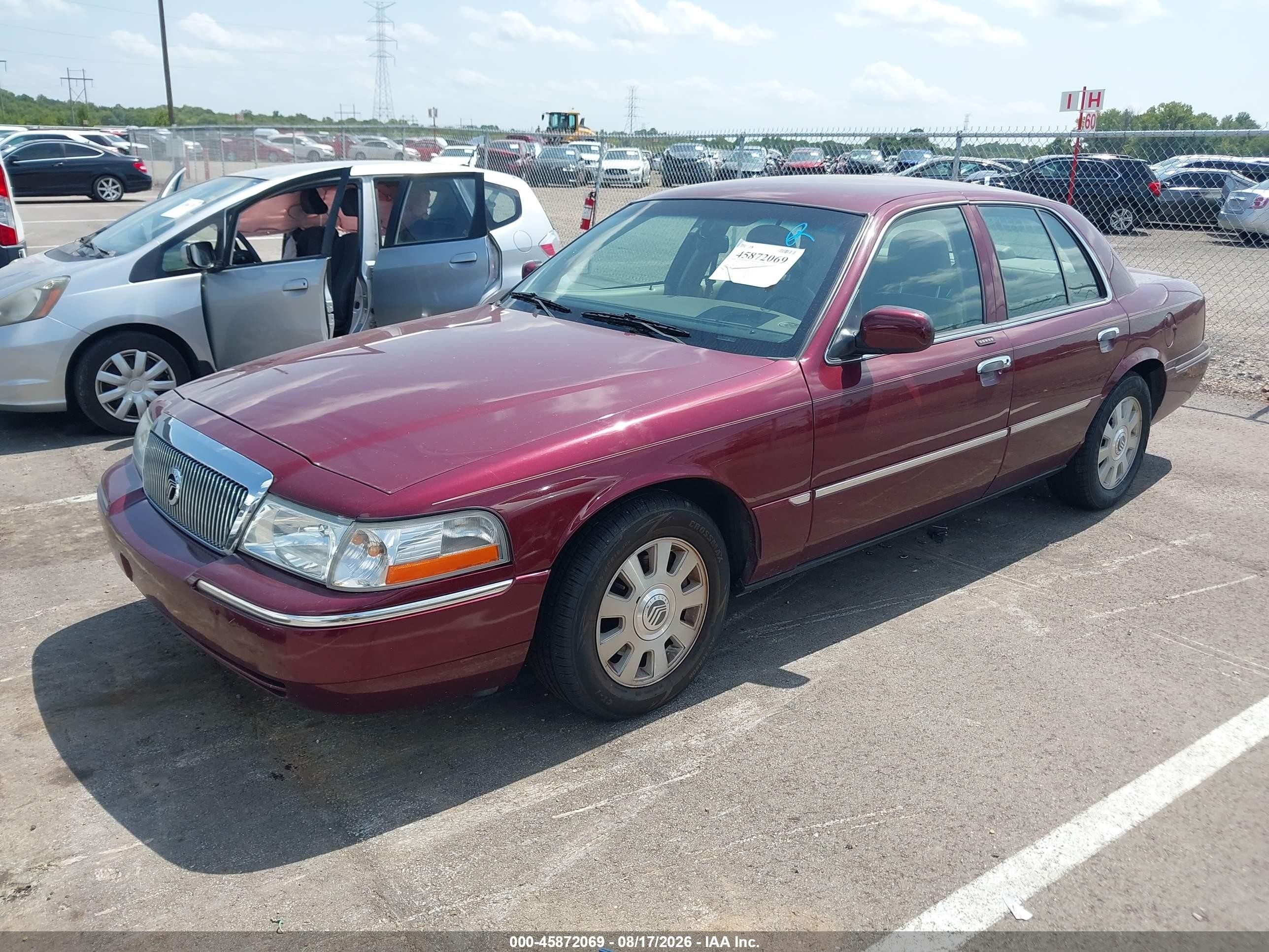 2004 Mercury Grand Marquis Ls Burgundy vin: 2MEFM75W54X618229