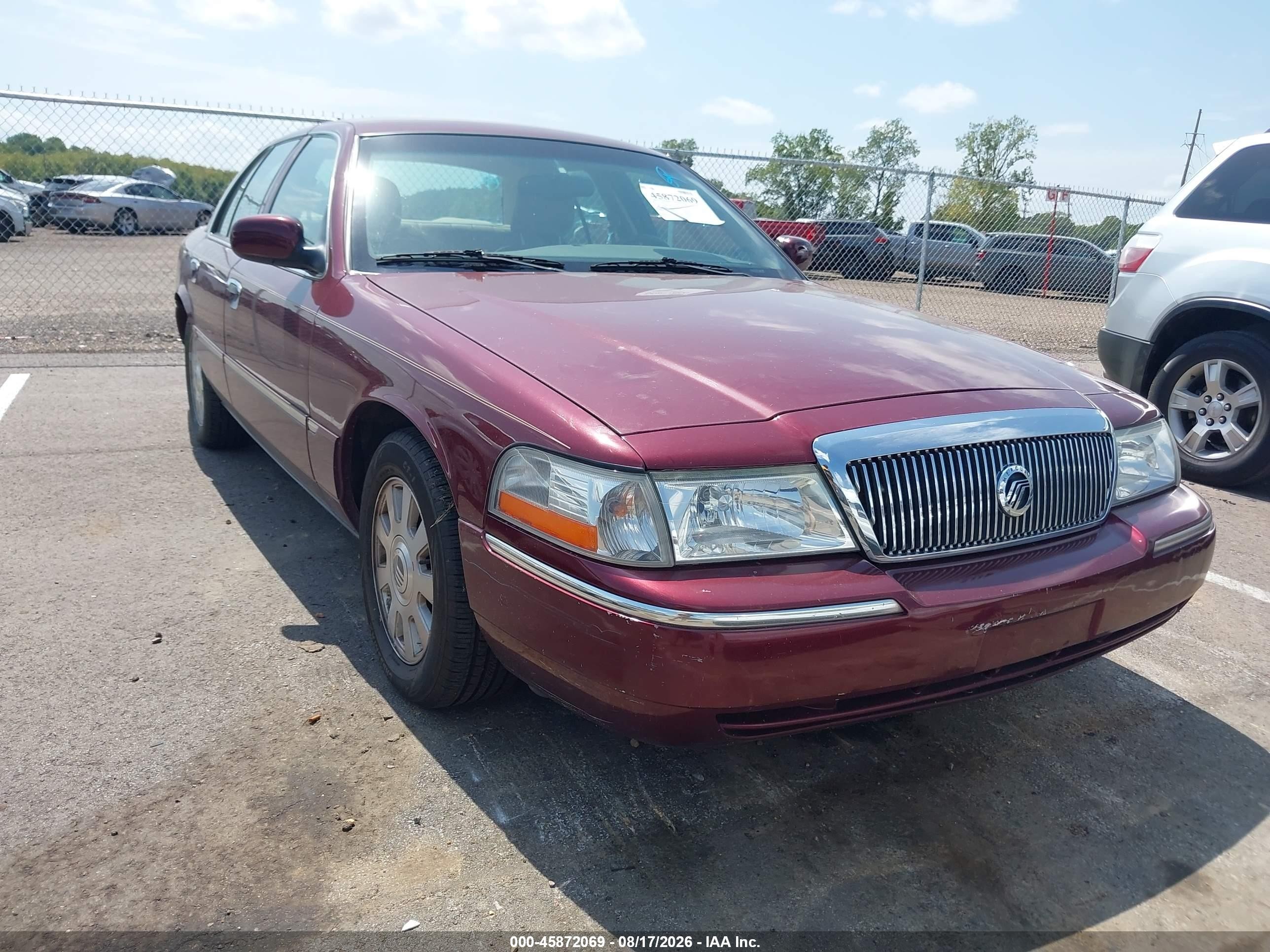 2004 Mercury Grand Marquis Ls Burgundy vin: 2MEFM75W54X618229