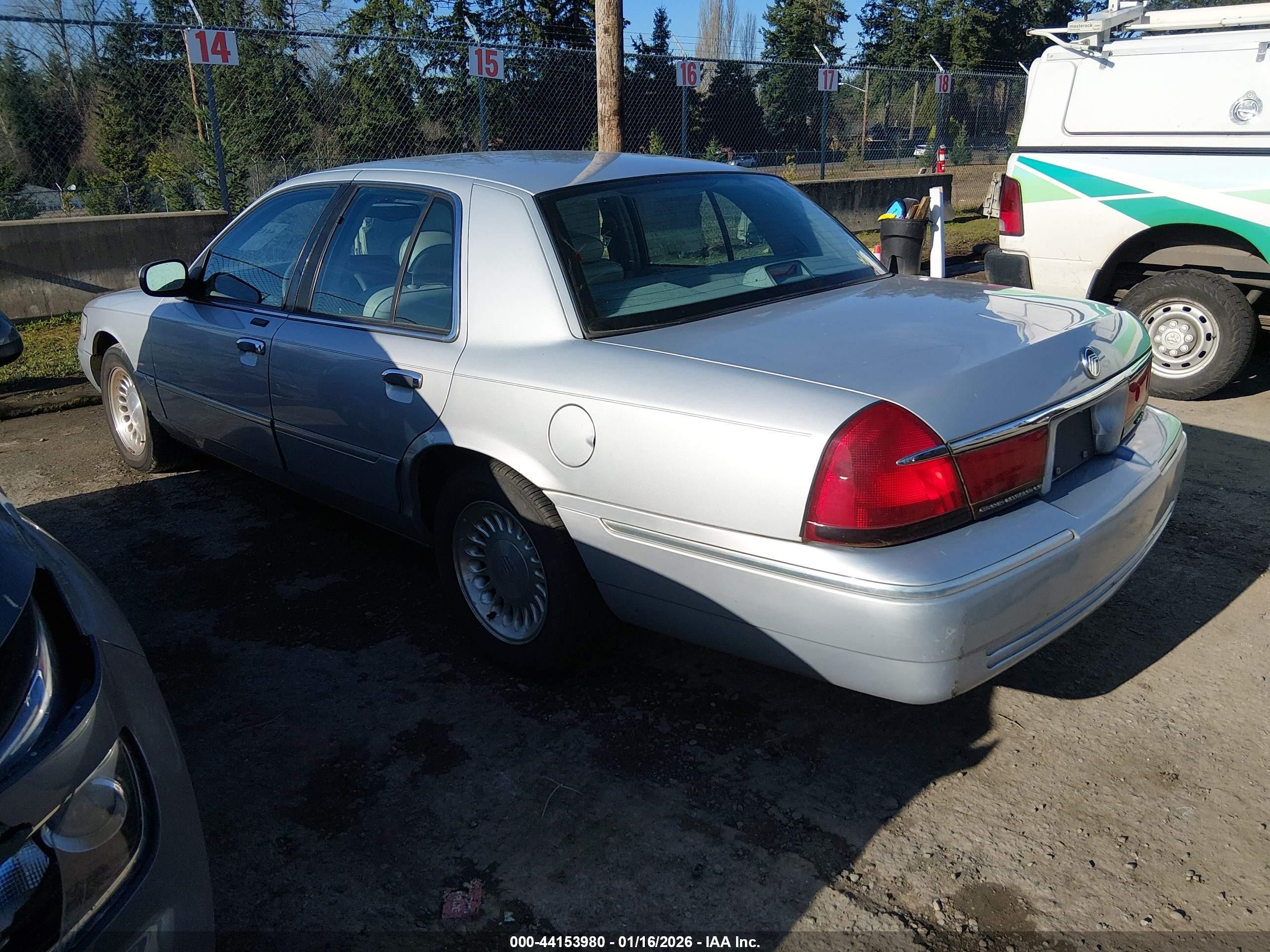 1998 Mercury Grand Marquis   Silver vin: 2MEFM75W5WX648883
