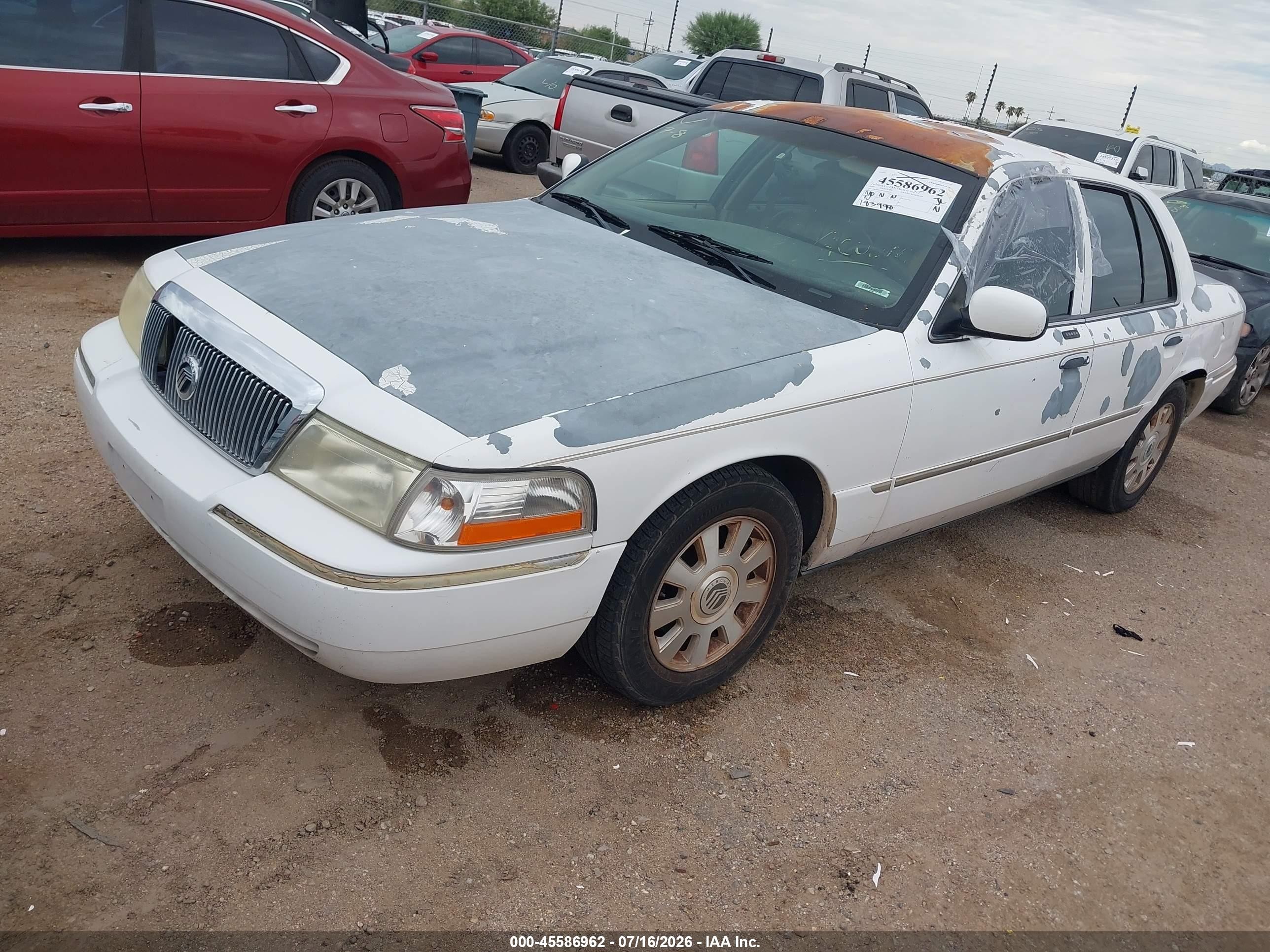 2004 Mercury Grand Marquis Ls White vin: 2MEFM75W64X620278
