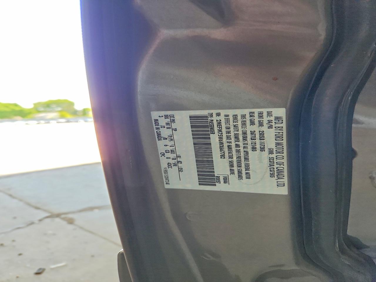 1998 Mercury Grand Marquis Ls Gray vin: 2MEFM75W6WX667782