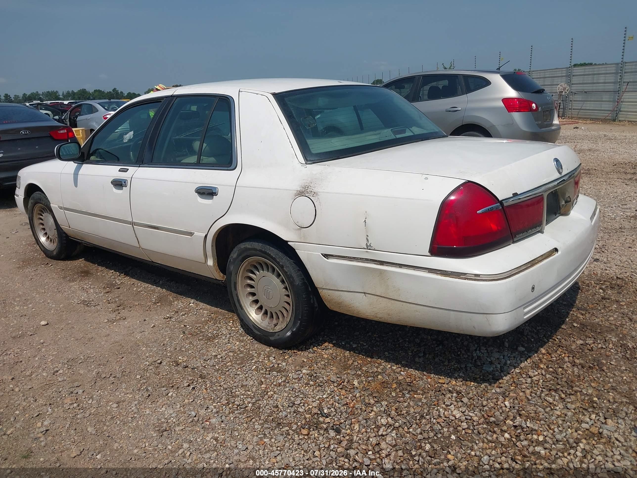 2002 Mercury Grand Marquis Ls White vin: 2MEFM75W72X636356
