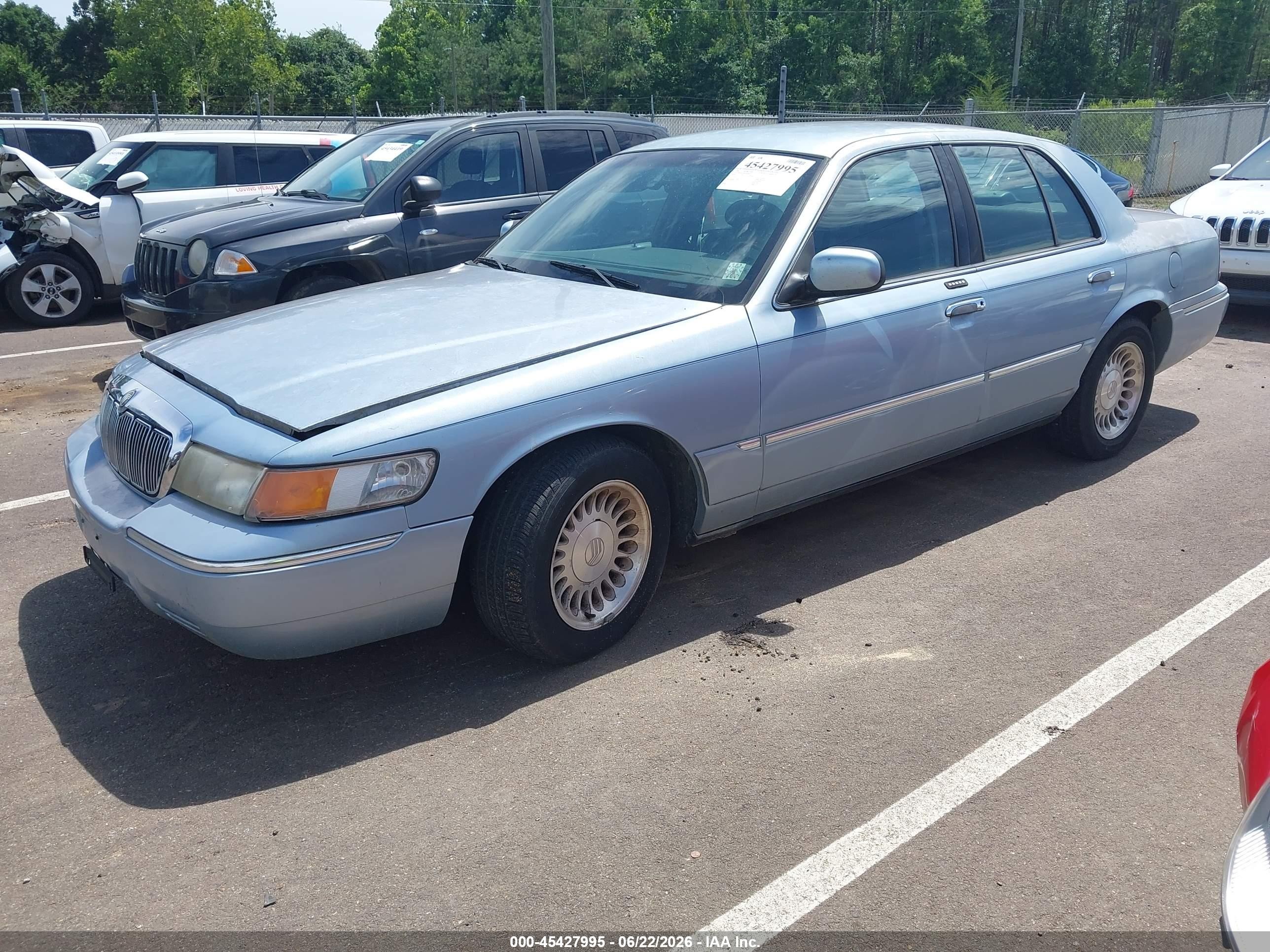 2002 Mercury Grand Marquis Ls Light Blue vin: 2MEFM75W72X638270