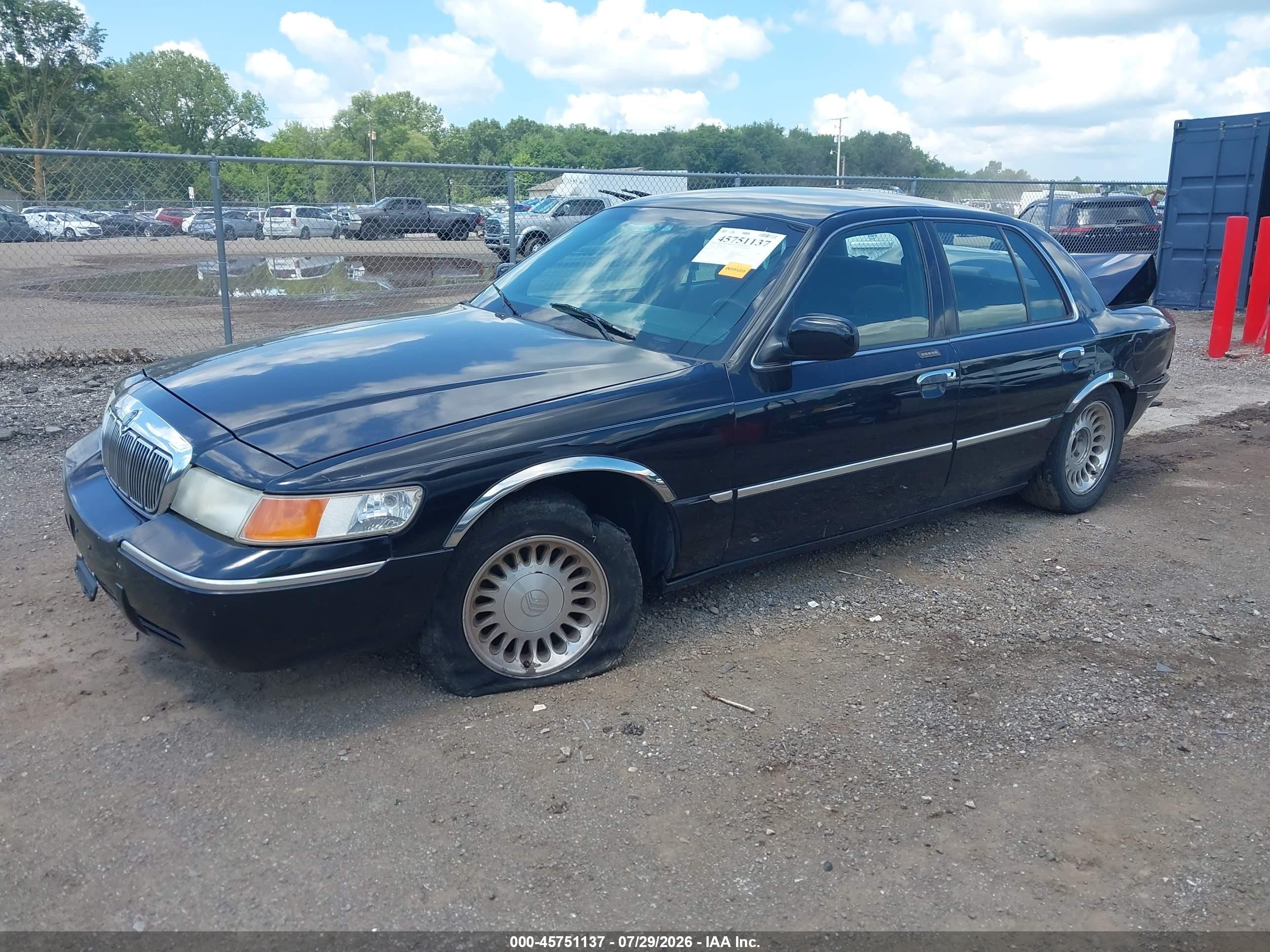 2002 Mercury Grand Marquis Ls Черный vin: 2MEFM75W72X651648